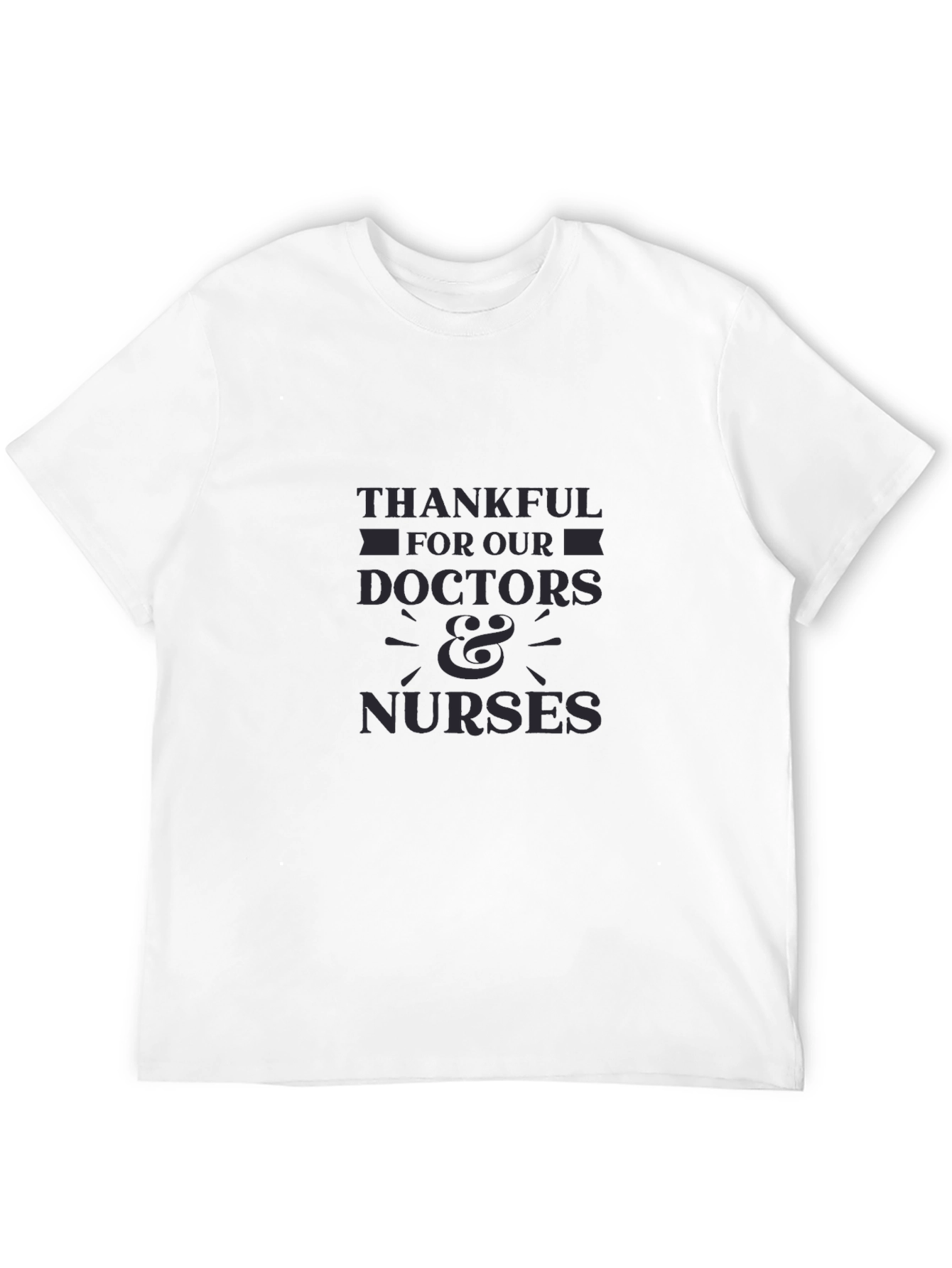 Thankful Doctors & Nurses Black T-Shirt