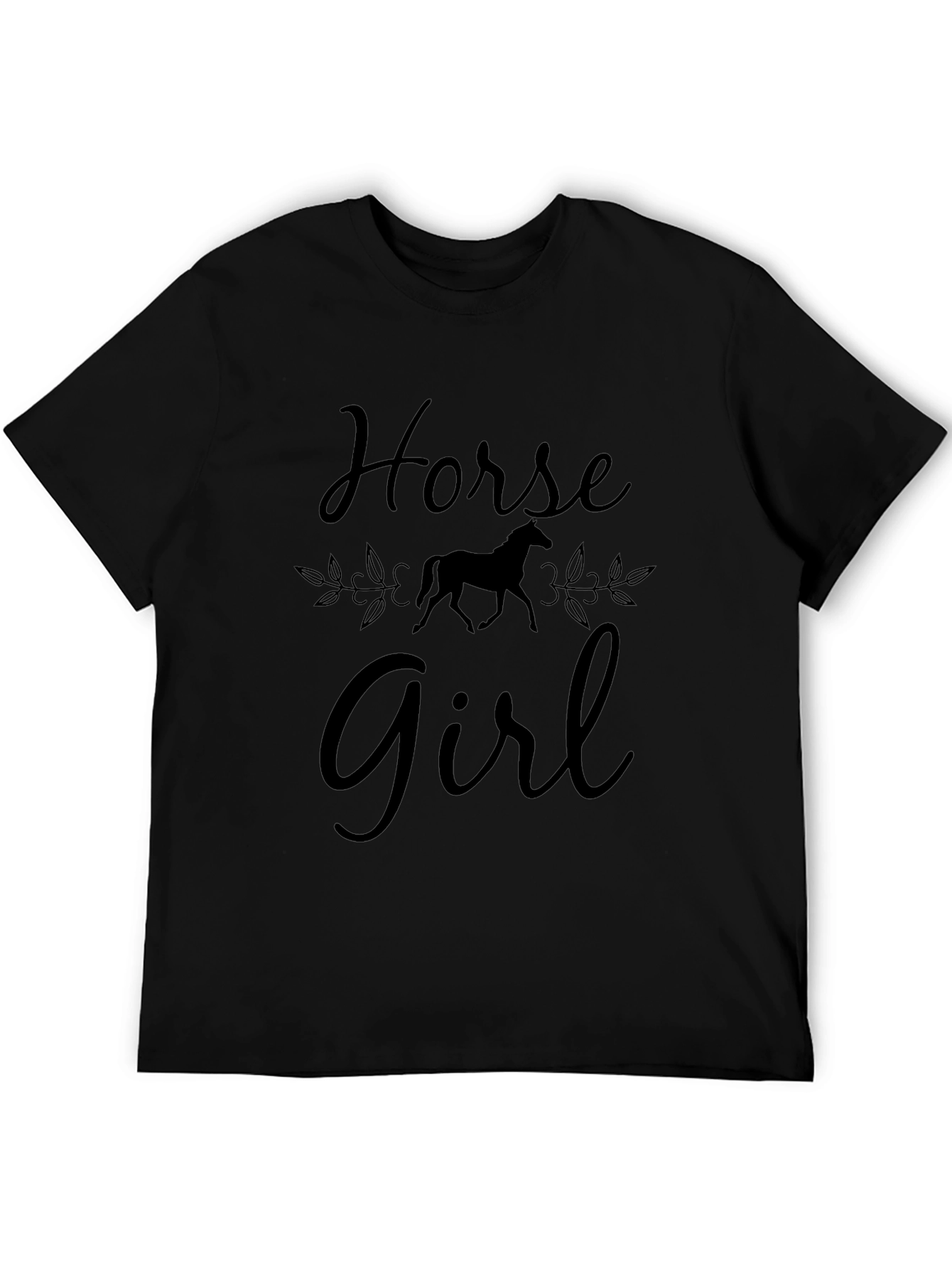 Horse Girl Black T-Shirt