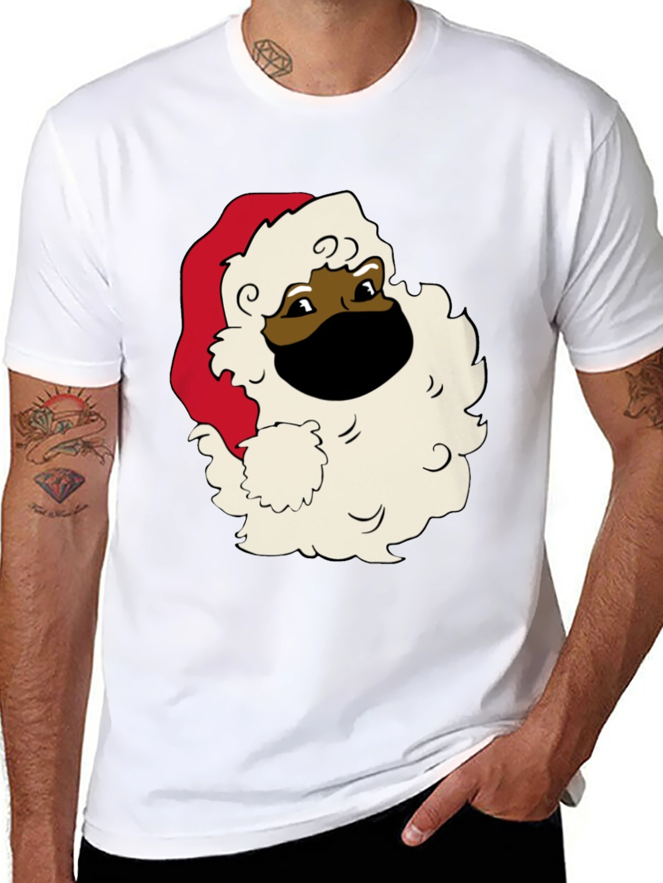 Black Santa Mask T-Shirt
