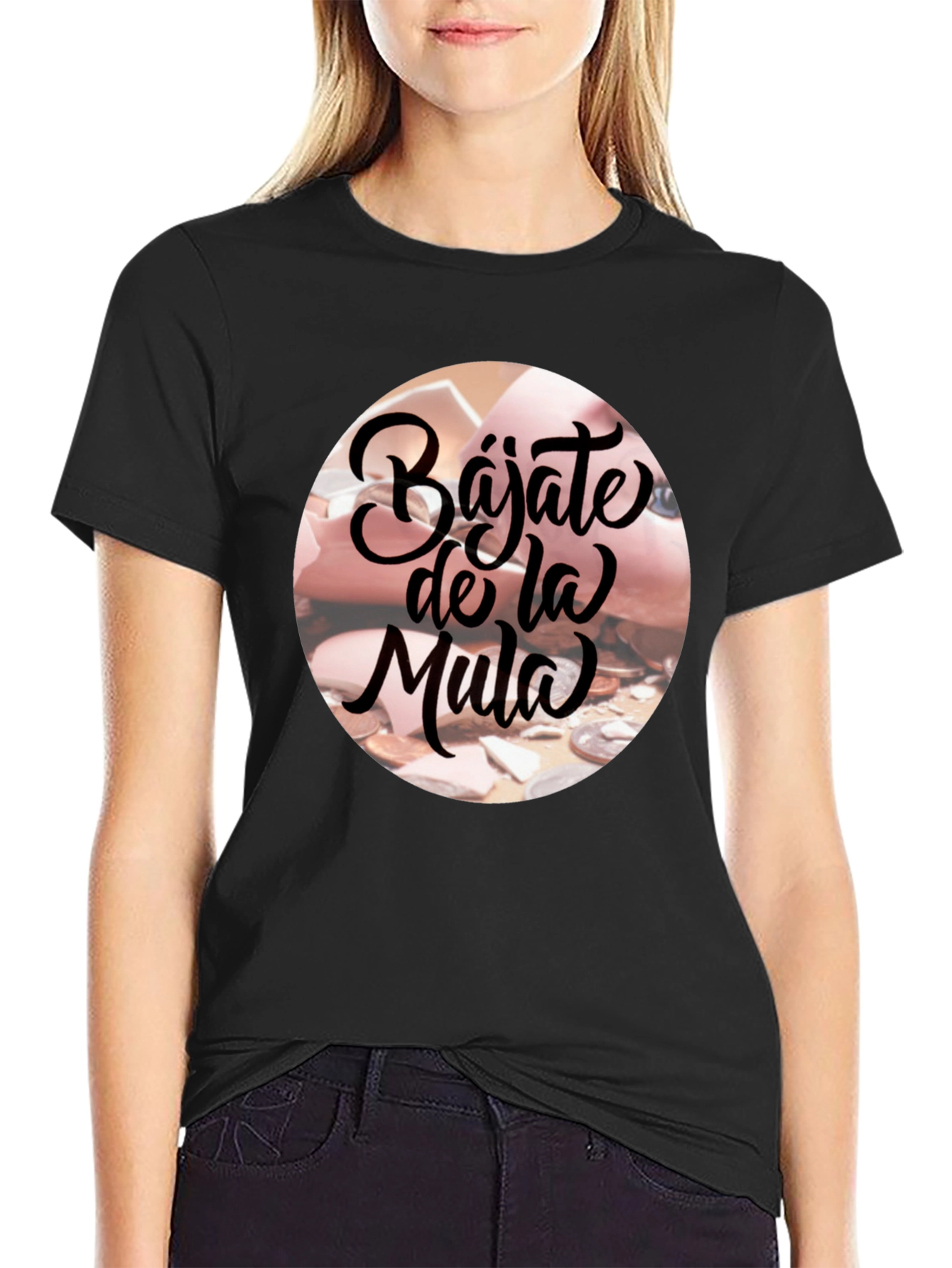 Bajate De La Mula Black Graphic T-Shirt