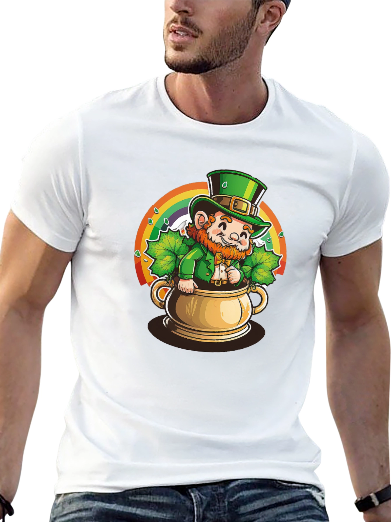 Lucky Leprechaun Black Graphic Tee