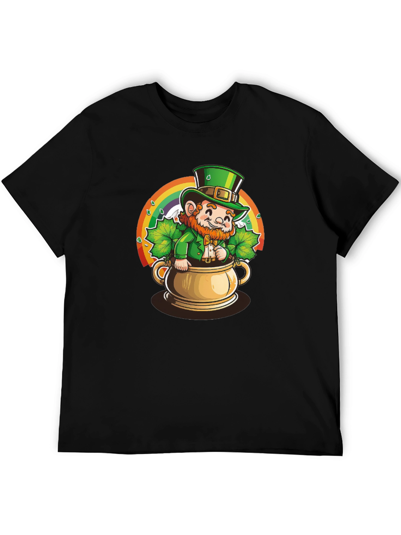 Lucky Leprechaun Black Graphic Tee