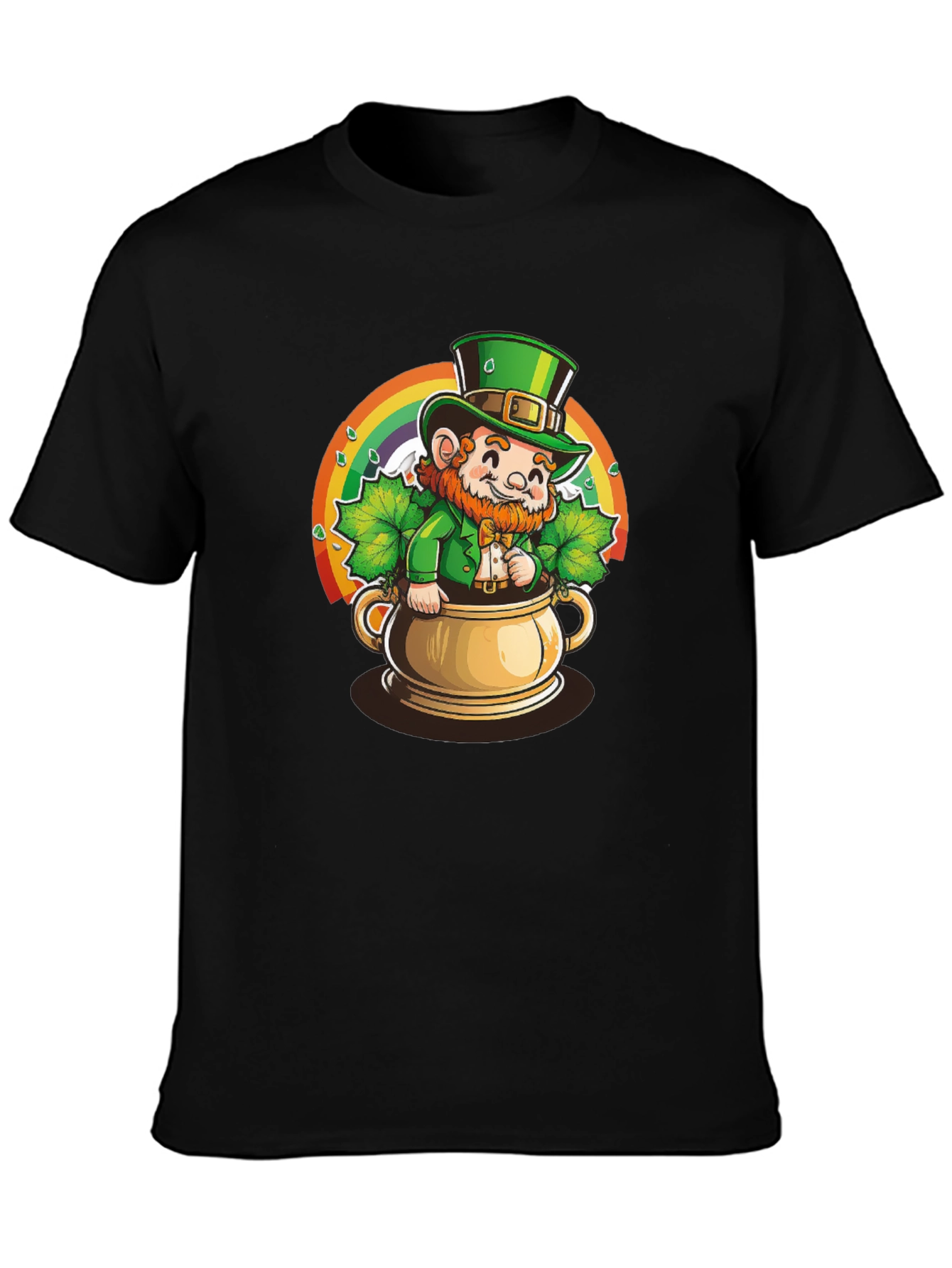 Lucky Leprechaun Black Graphic Tee