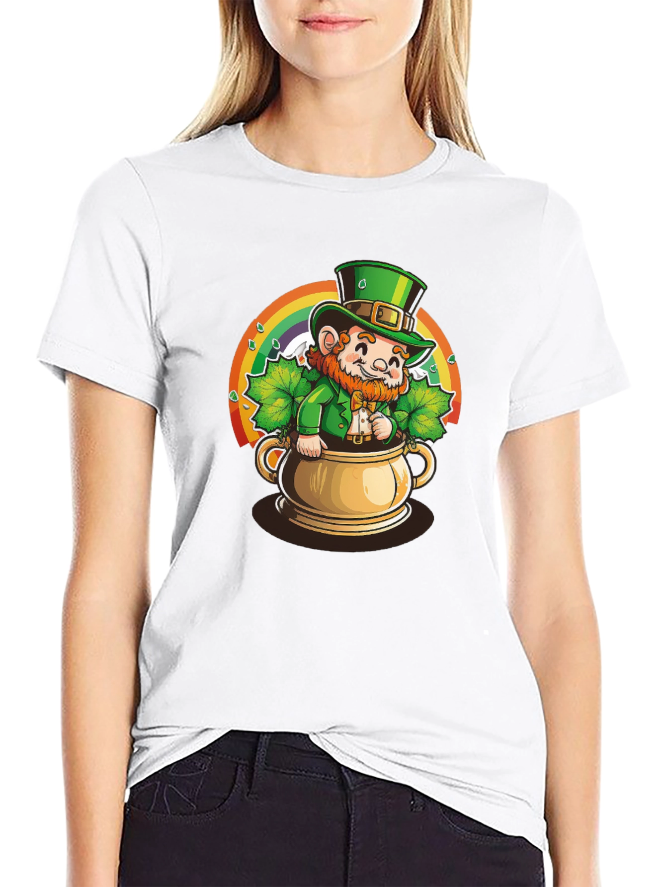 Lucky Leprechaun Black Graphic Tee
