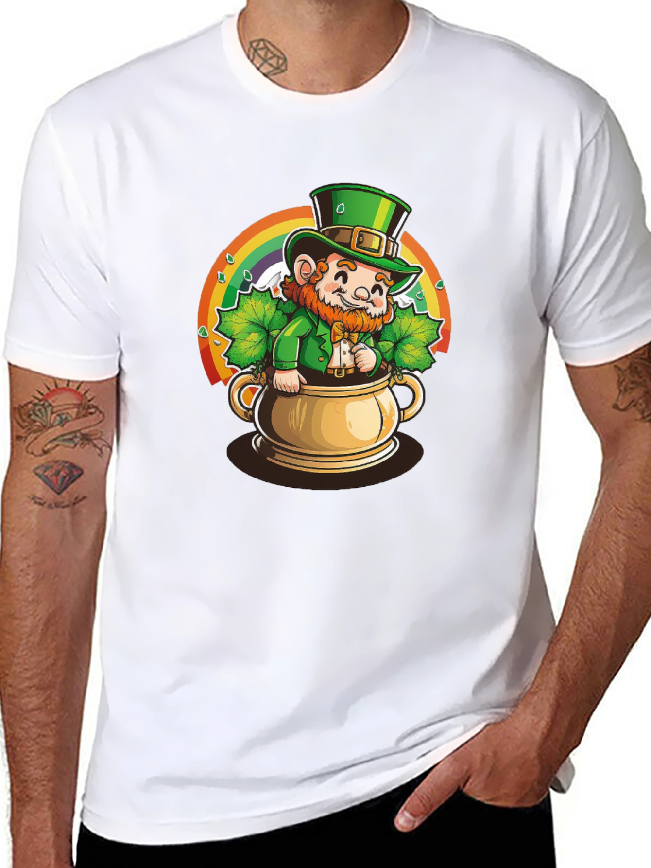 Lucky Leprechaun Black Graphic Tee
