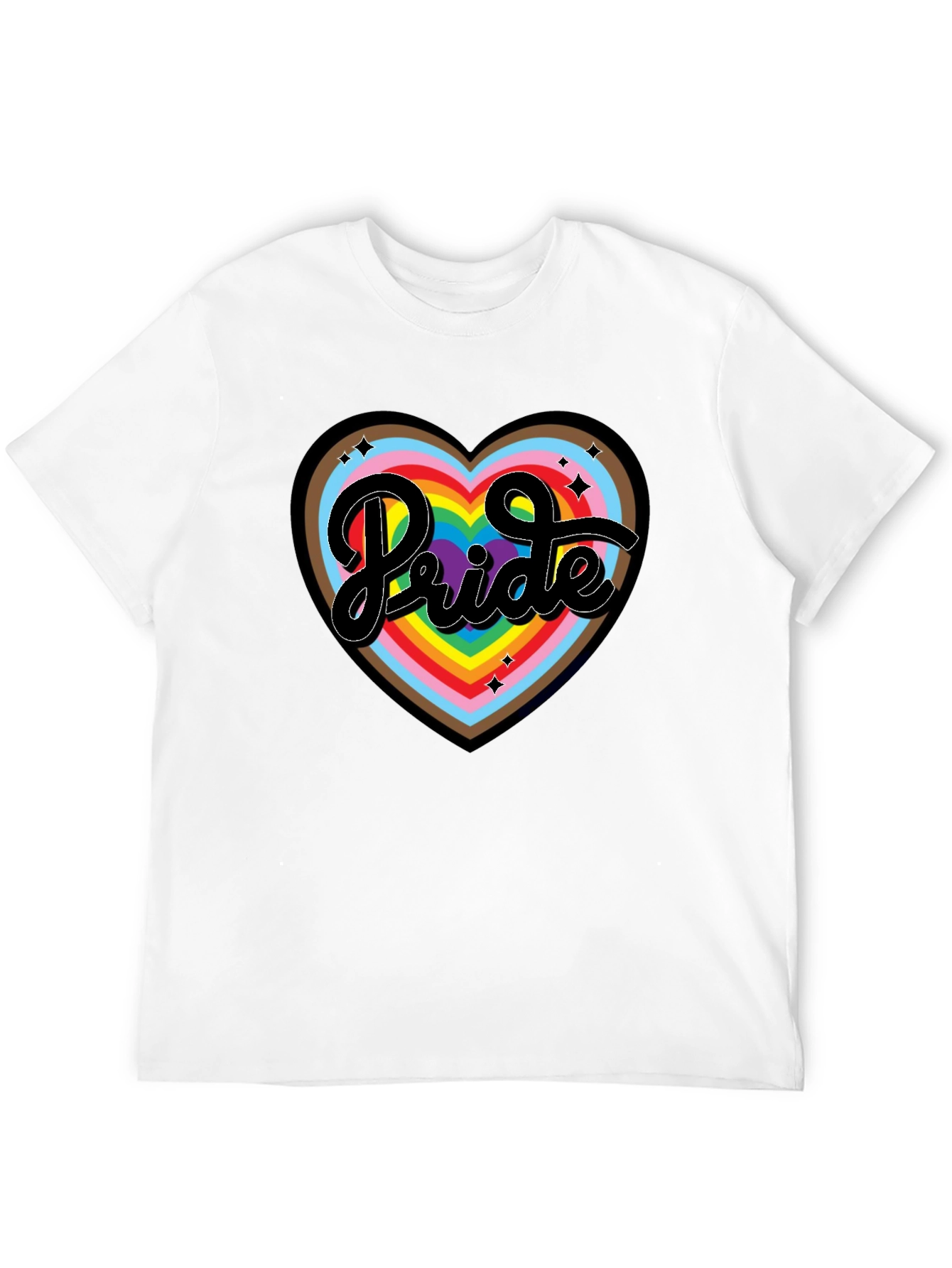 Pride Heart Graphic T-Shirt - Black