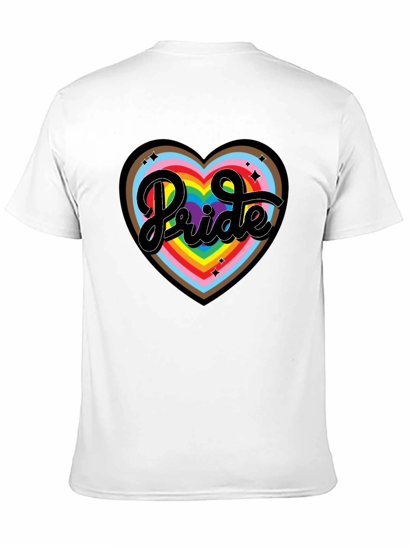 Pride Heart Graphic T-Shirt - Black