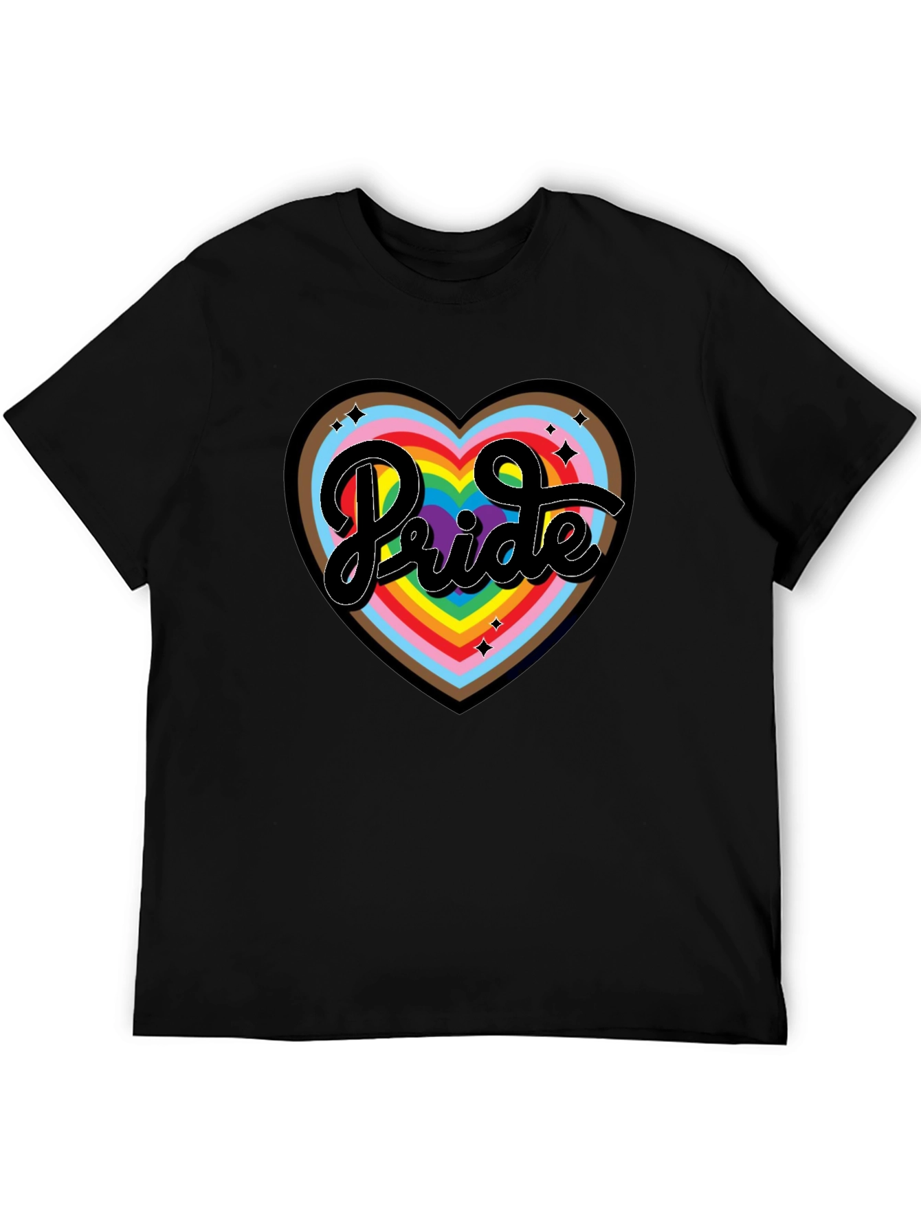 Pride Heart Graphic T-Shirt - Black