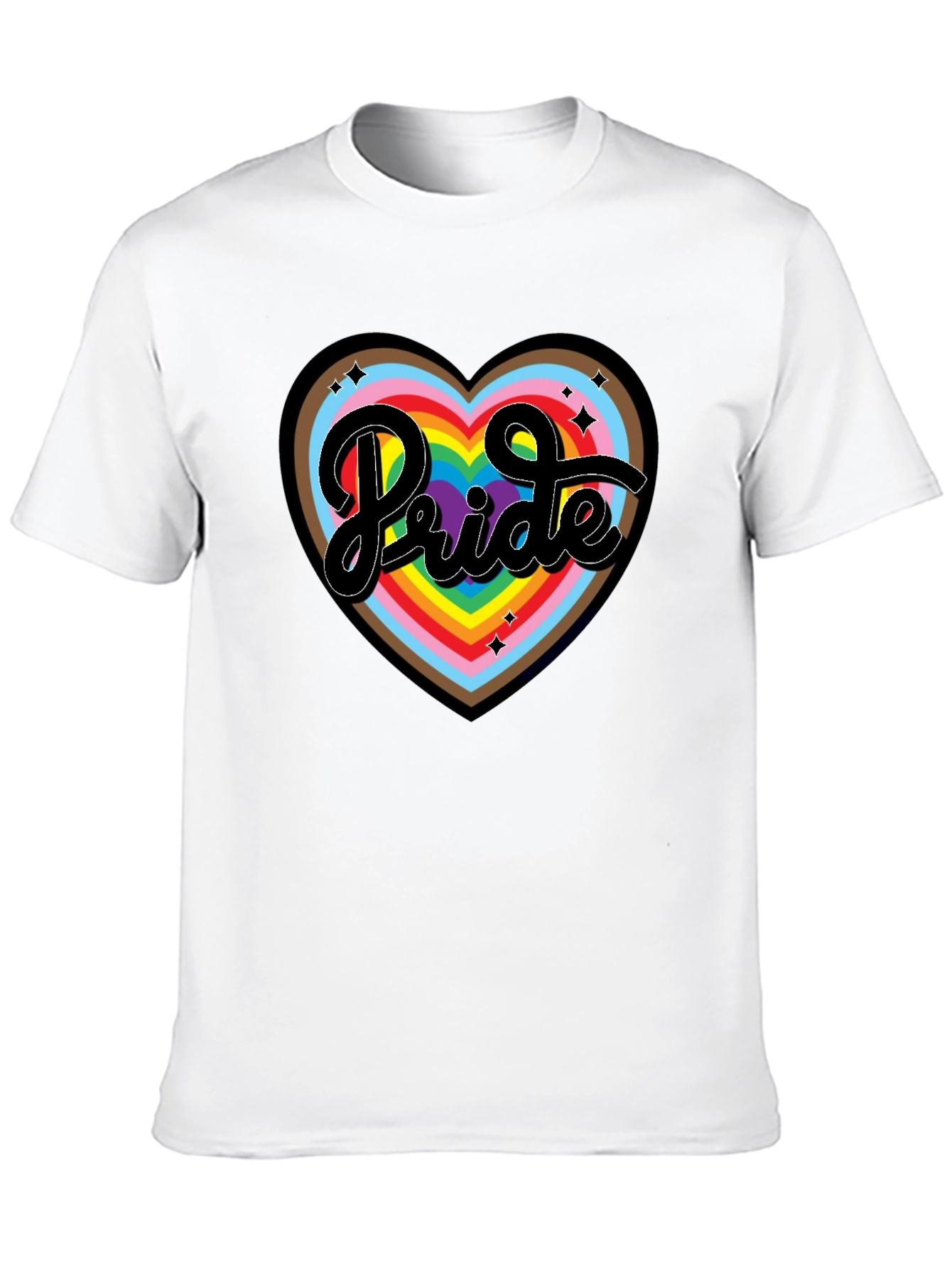 Pride Heart Graphic T-Shirt - Black