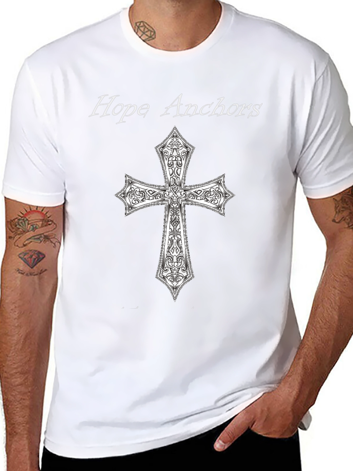 Hope Anchors Cross Graphic Tee