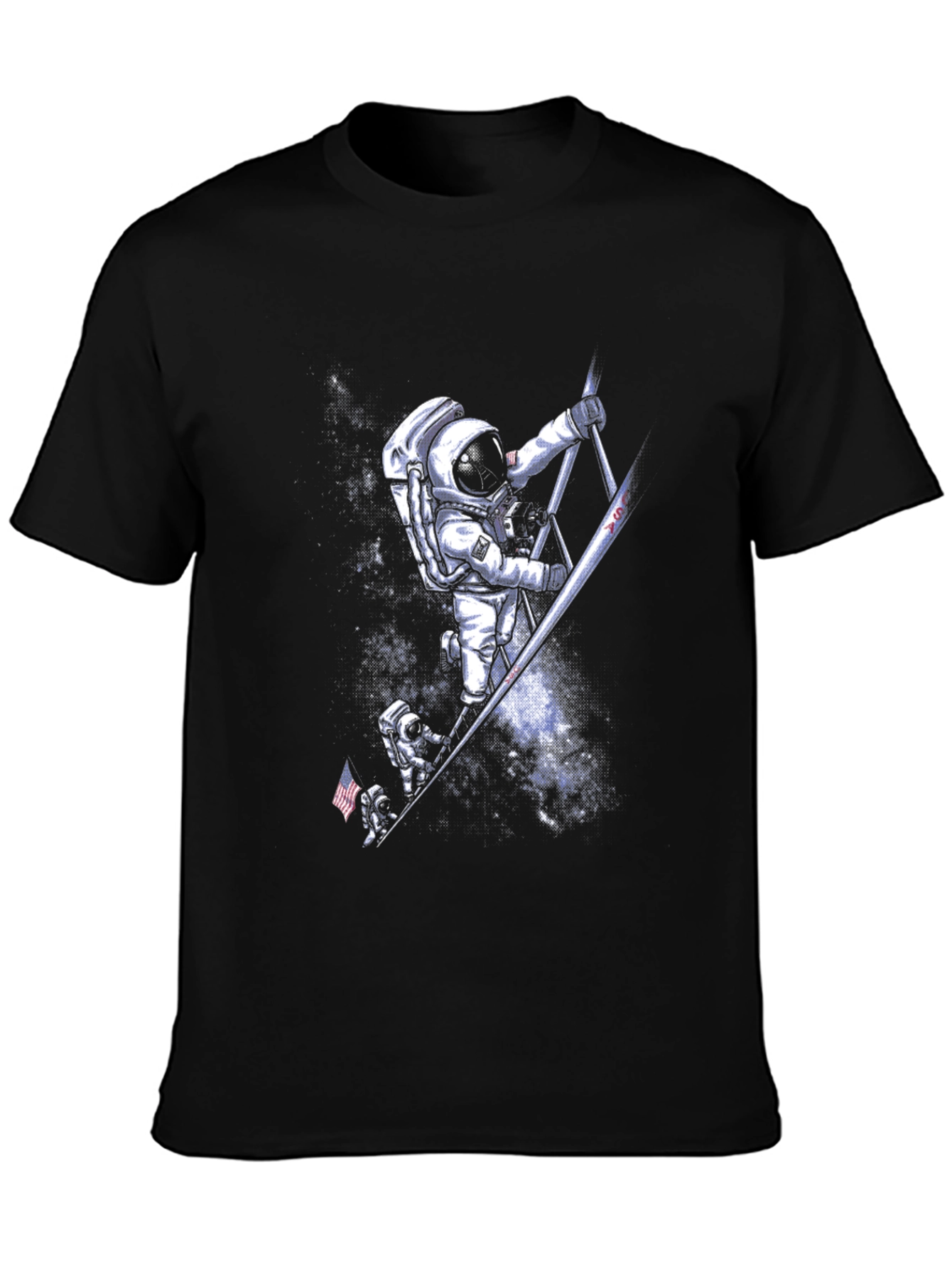 Astronauts Climbing T-Shirt - Space Adventure Tee