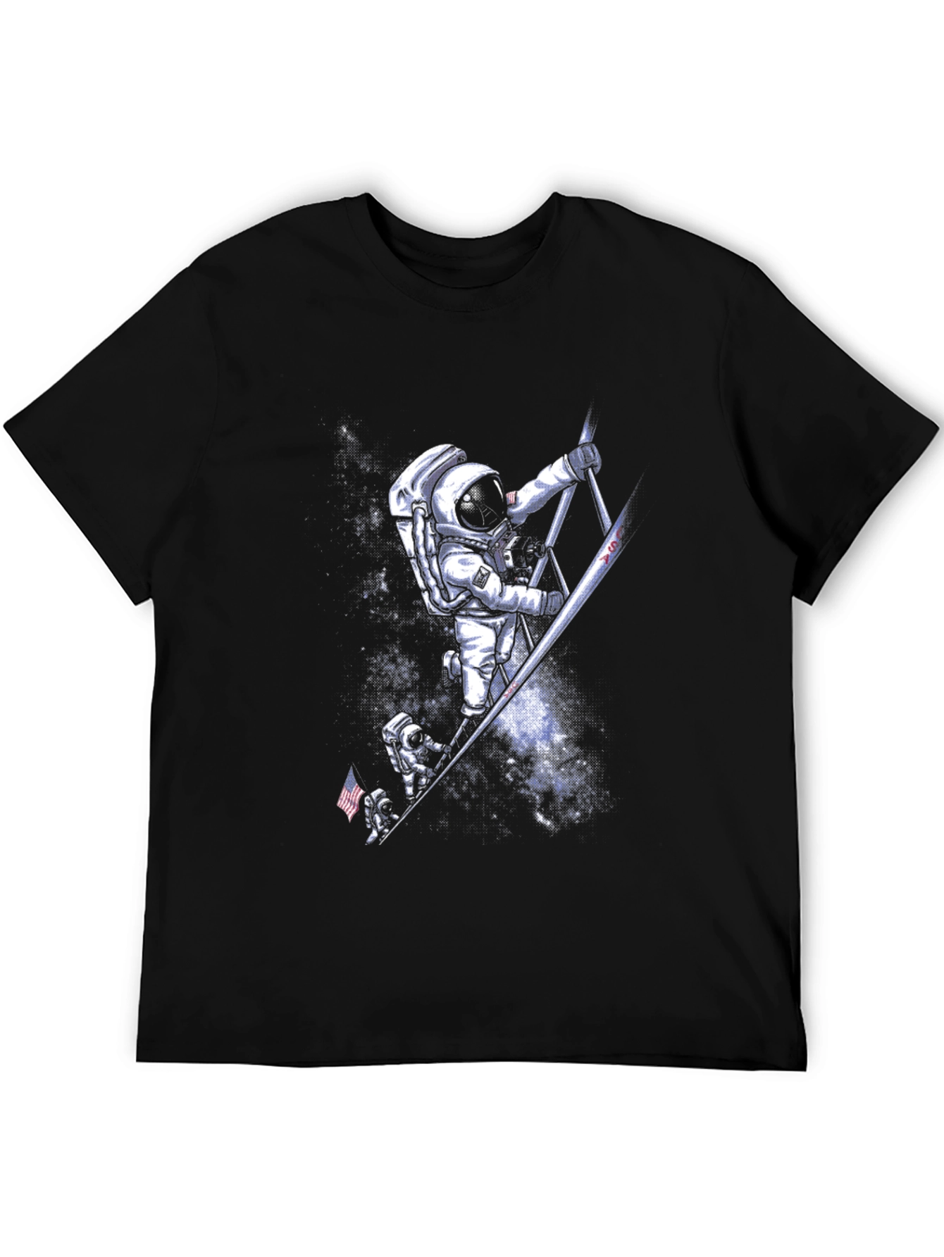 Astronauts Climbing T-Shirt - Space Adventure Tee