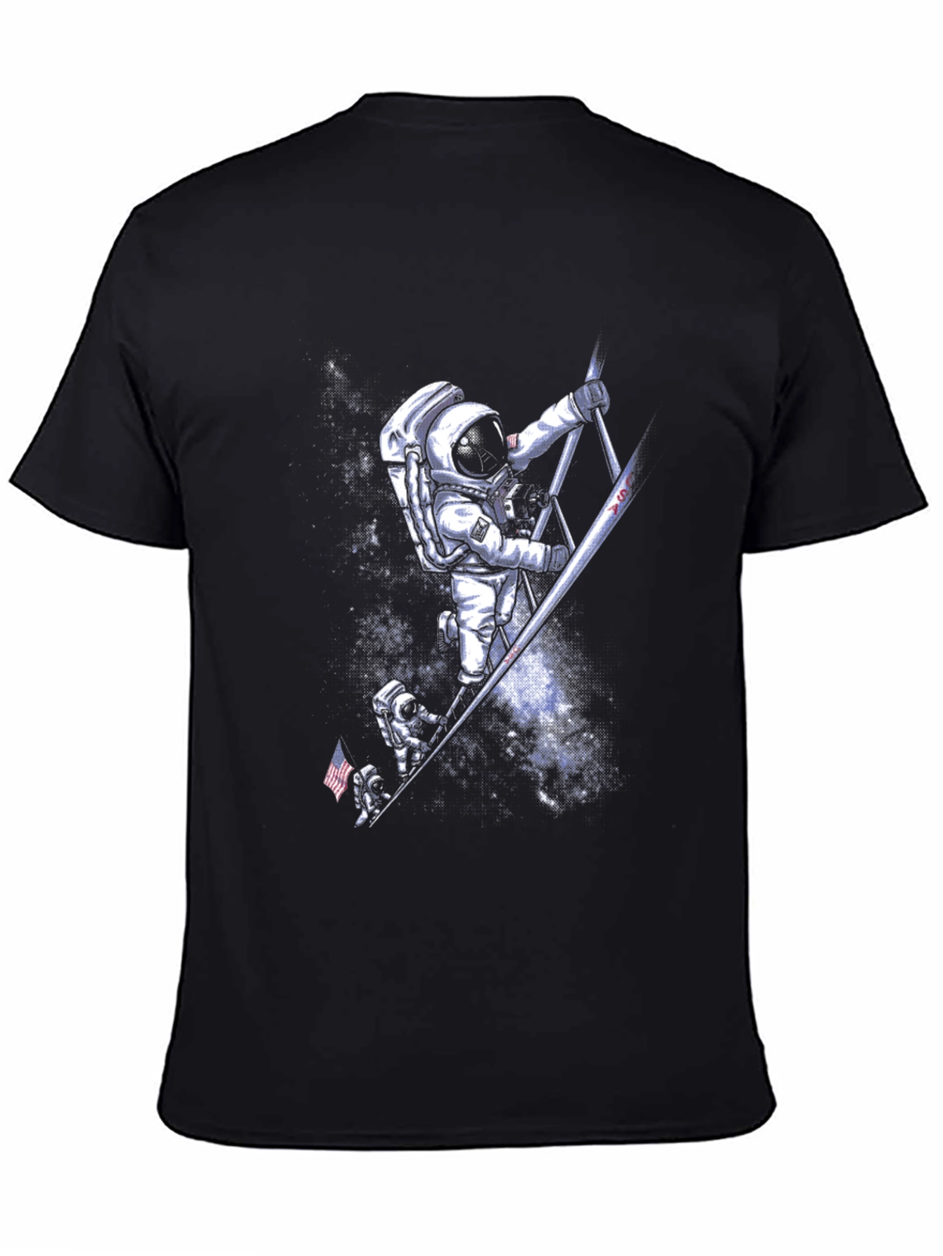 Astronauts Climbing T-Shirt - Space Adventure Tee