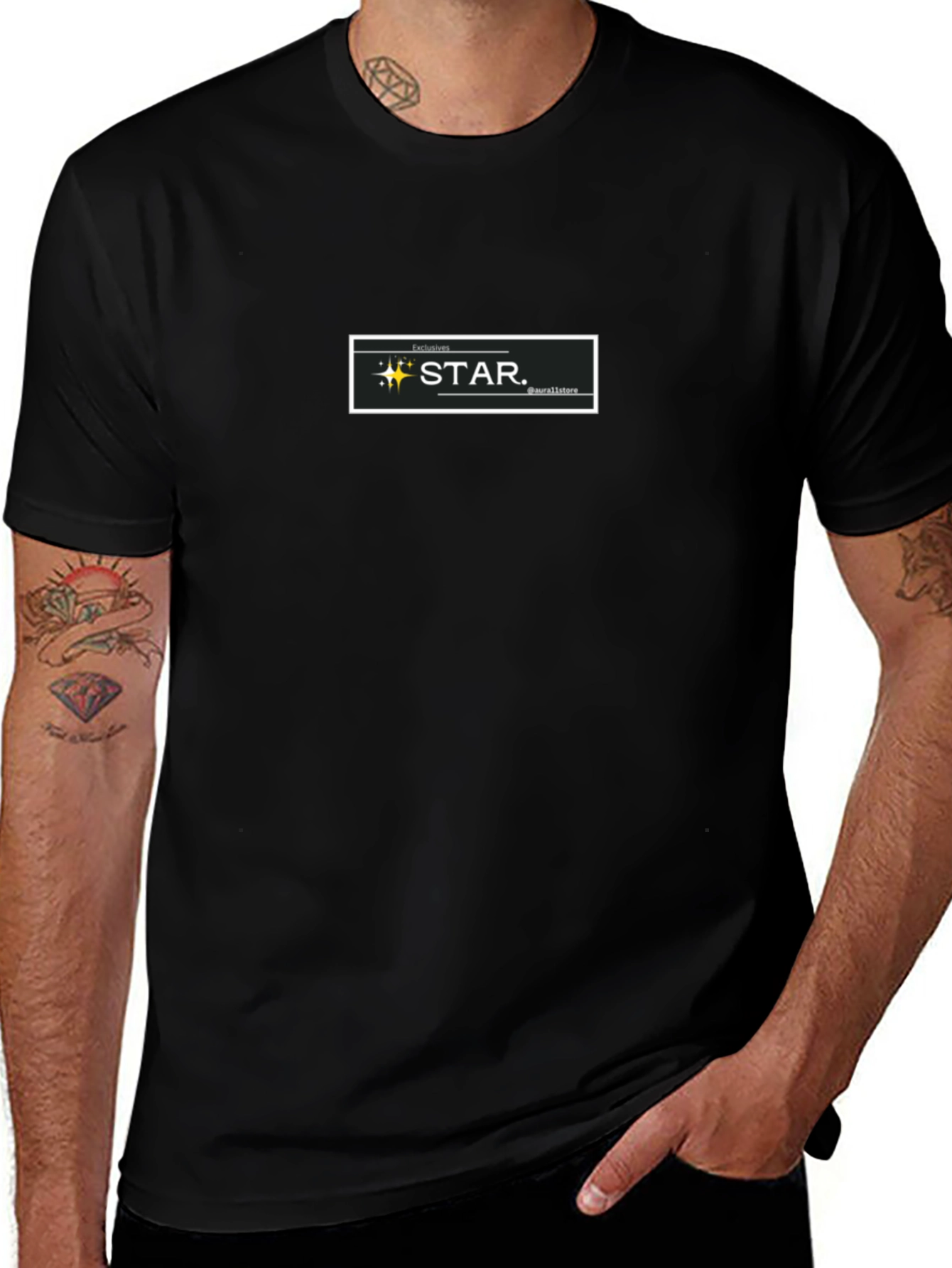 Exclusive STAR Logo Black T-Shirt