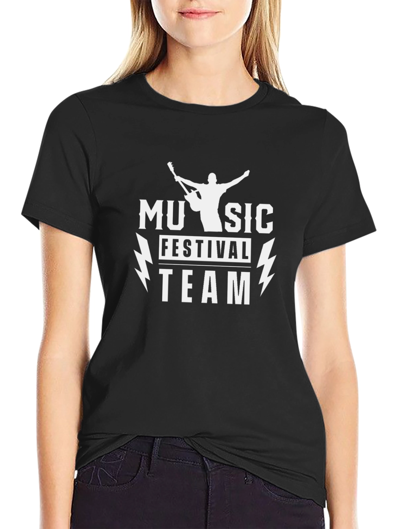 Music Festival Team Black Graphic Tee
