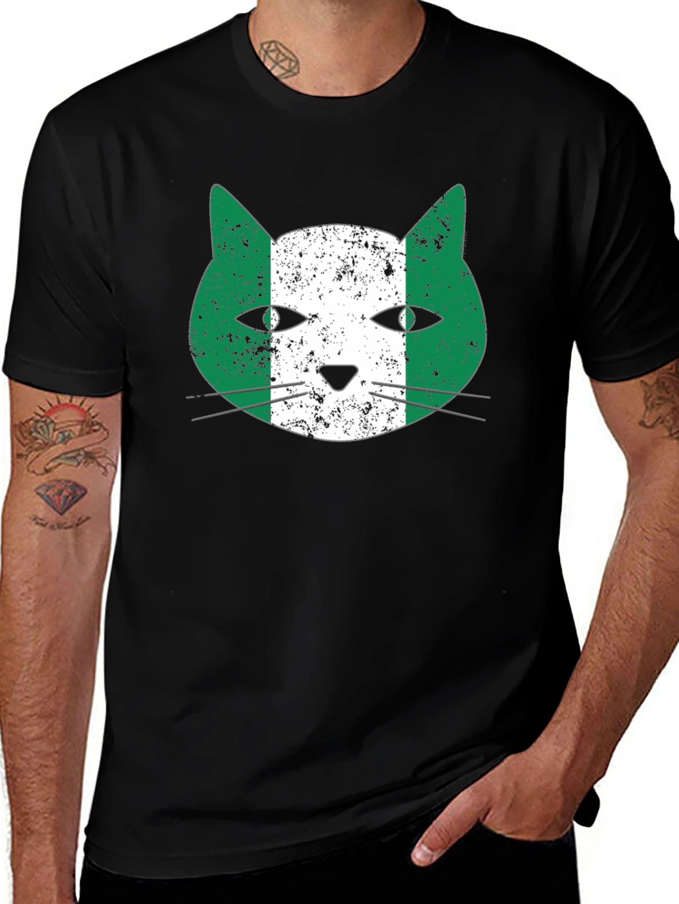 Nigeria Cat T-Shirt - Nigerian Pride Tee