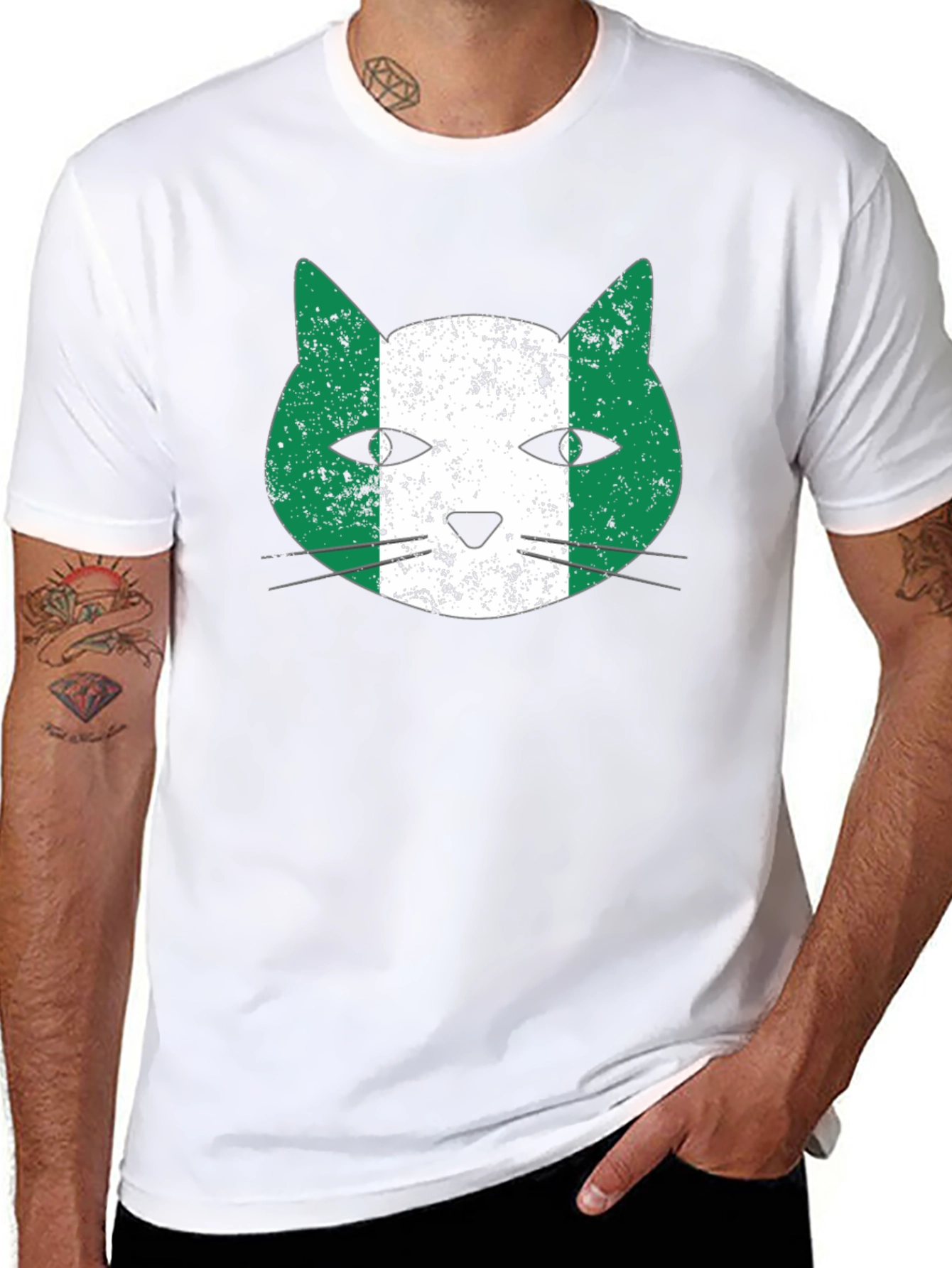 Nigeria Cat T-Shirt - Nigerian Pride Tee