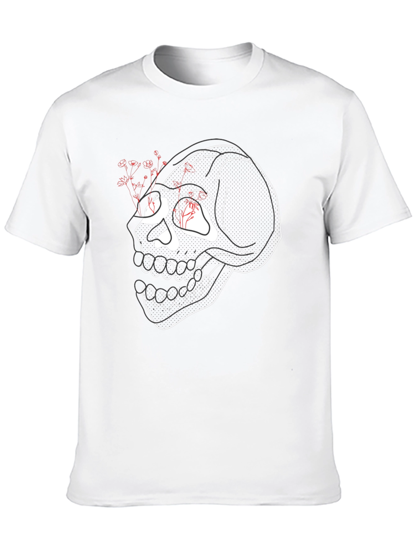 Edgy Skull Graphic Tee - Mens Black T-Shirt
