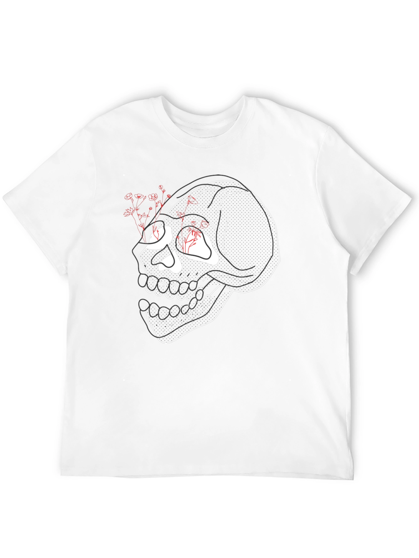 Edgy Skull Graphic Tee - Mens Black T-Shirt