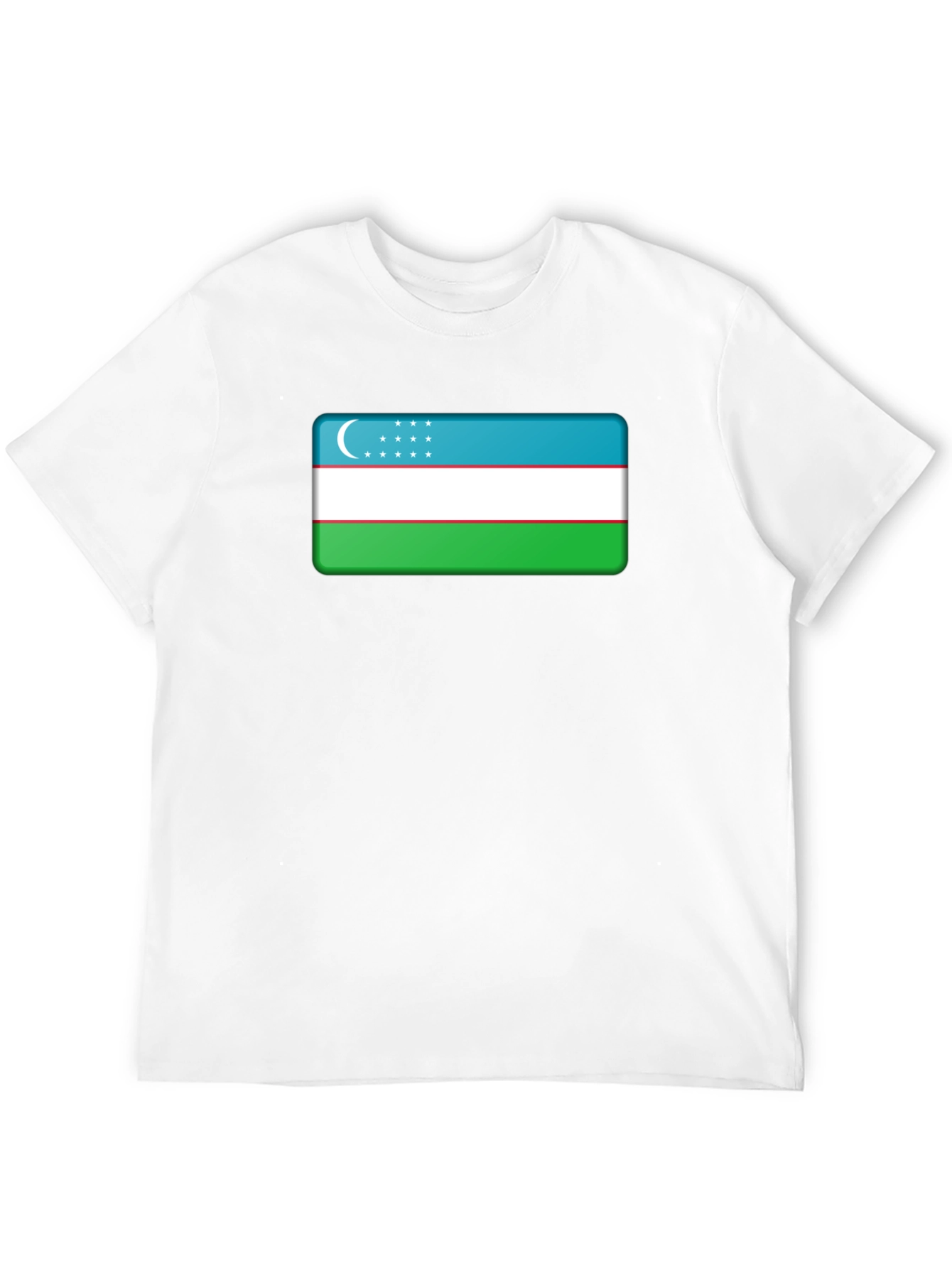 Uzbekistan Flag T-Shirt - Black
