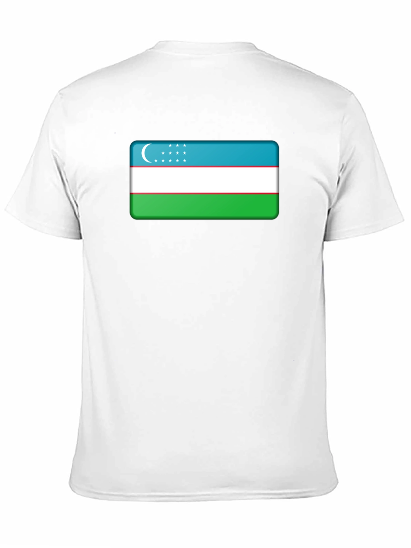 Uzbekistan Flag T-Shirt - Black
