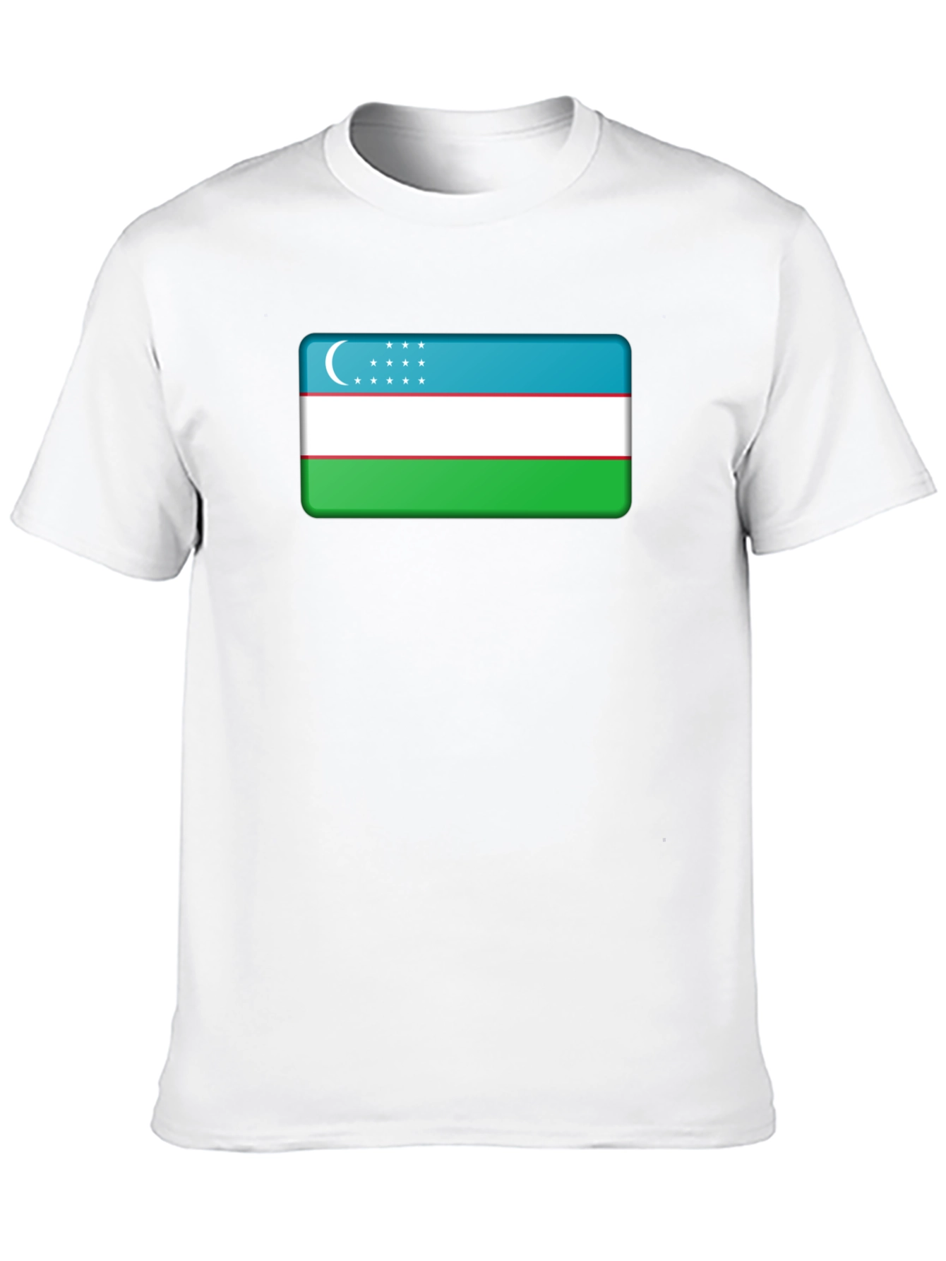 Uzbekistan Flag T-Shirt - Black