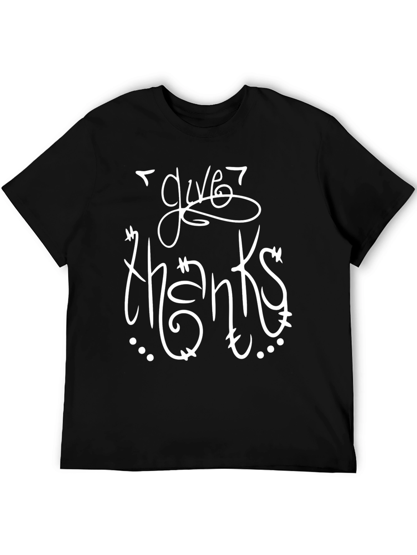 Give Thanks Graphic Tee - Black
