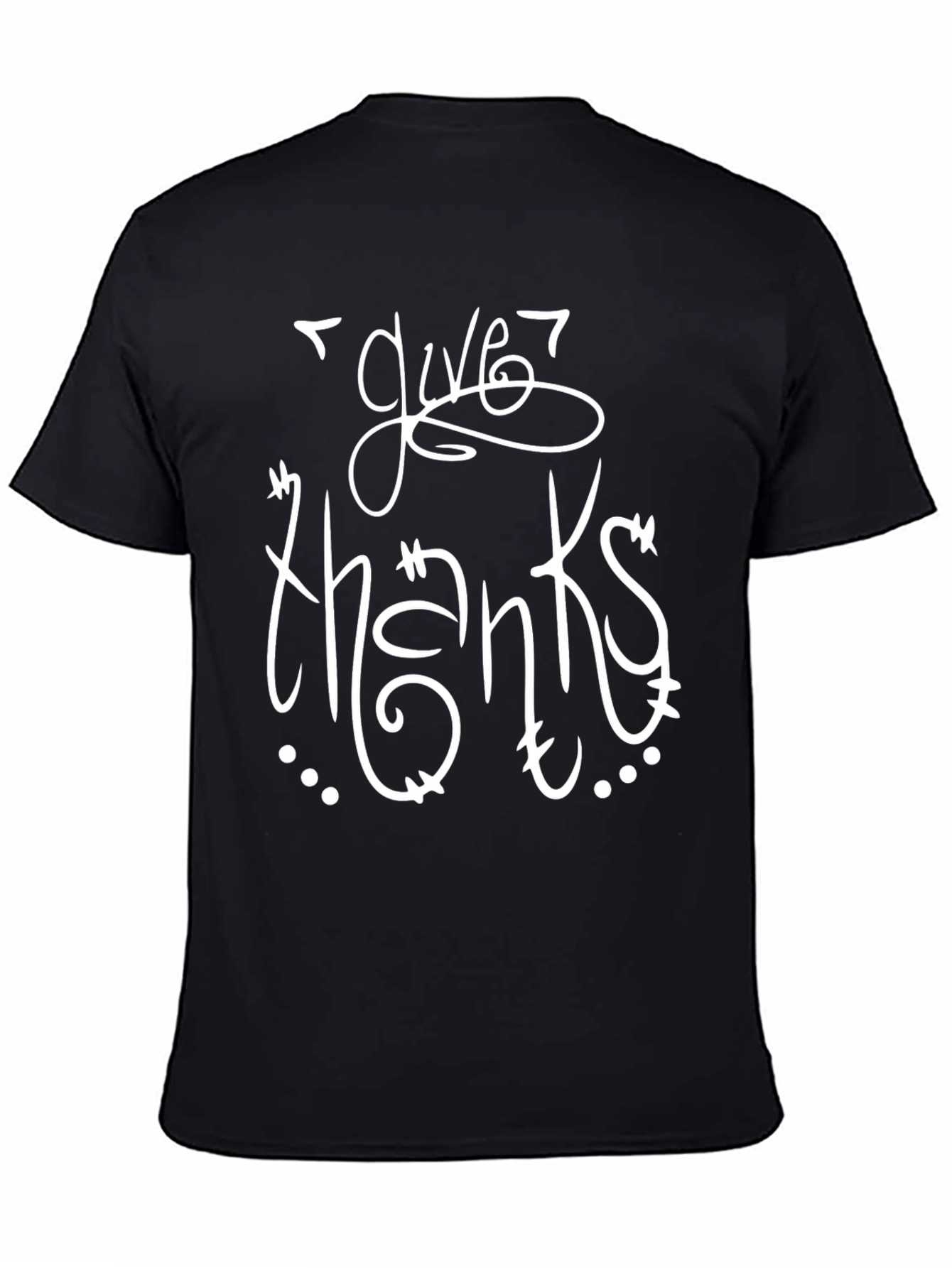 Give Thanks Graphic Tee - Black