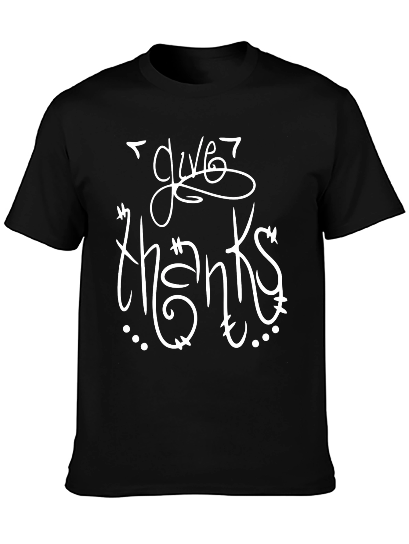Give Thanks Graphic Tee - Black
