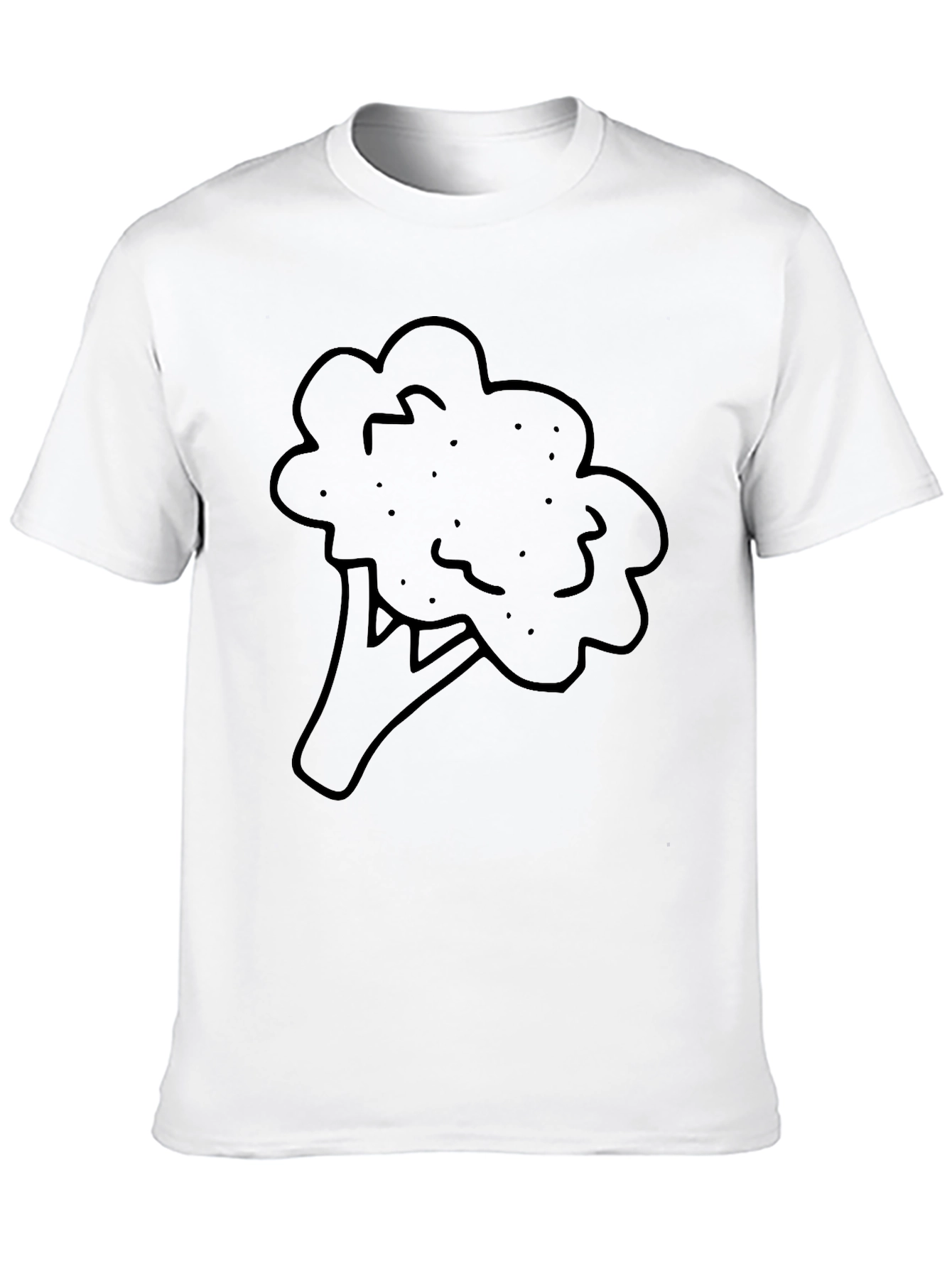 Broccoli Graphic Print Black T-Shirt