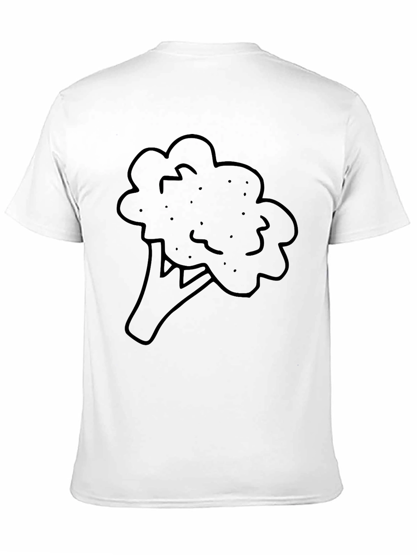 Broccoli Graphic Print Black T-Shirt