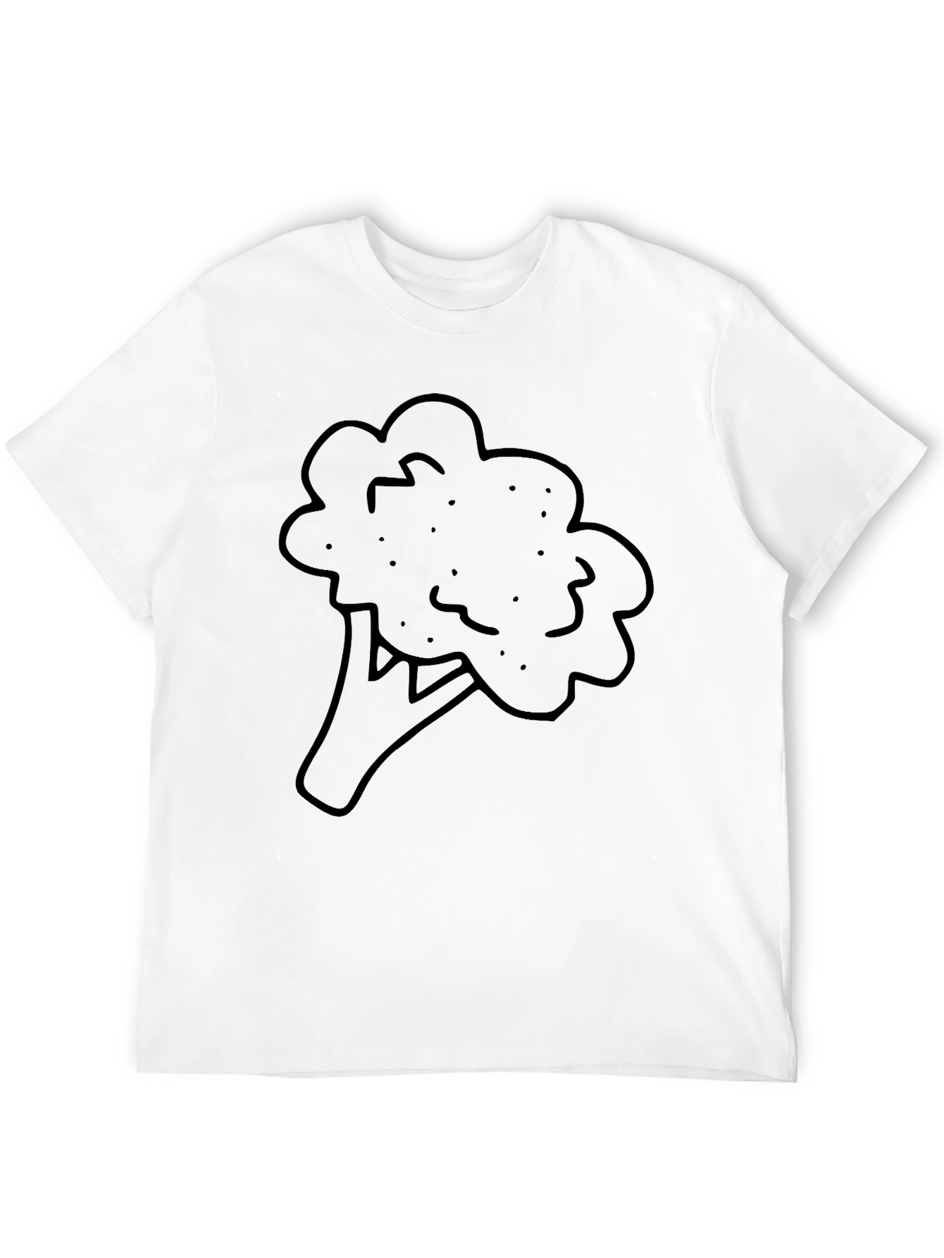 Broccoli Graphic Print Black T-Shirt
