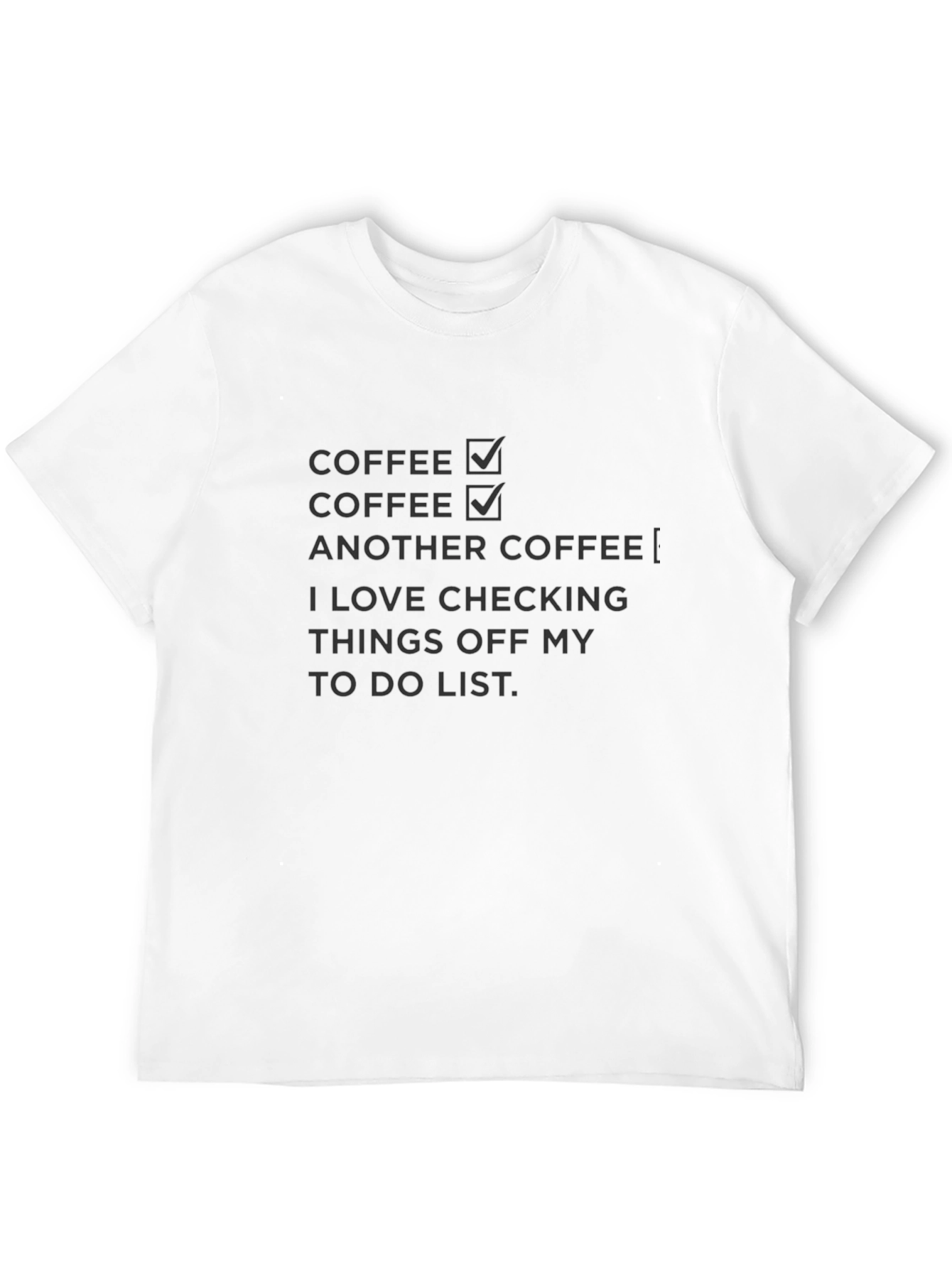 Coffee To-Do List Graphic T-Shirt