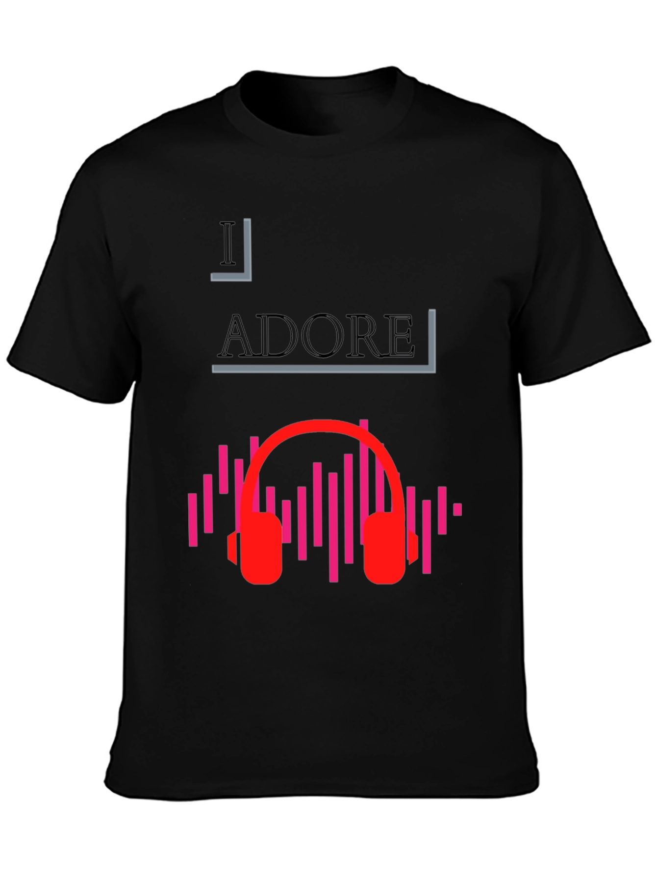 I Adore Music Black Graphic Tee
