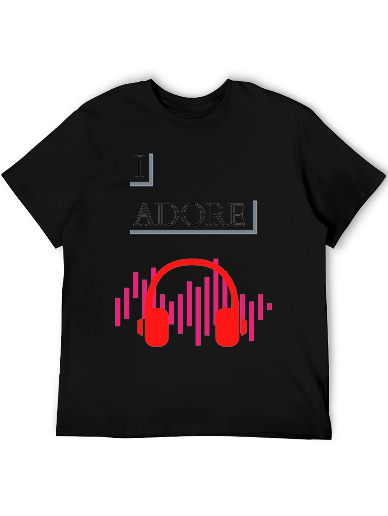 I Adore Music Black Graphic Tee