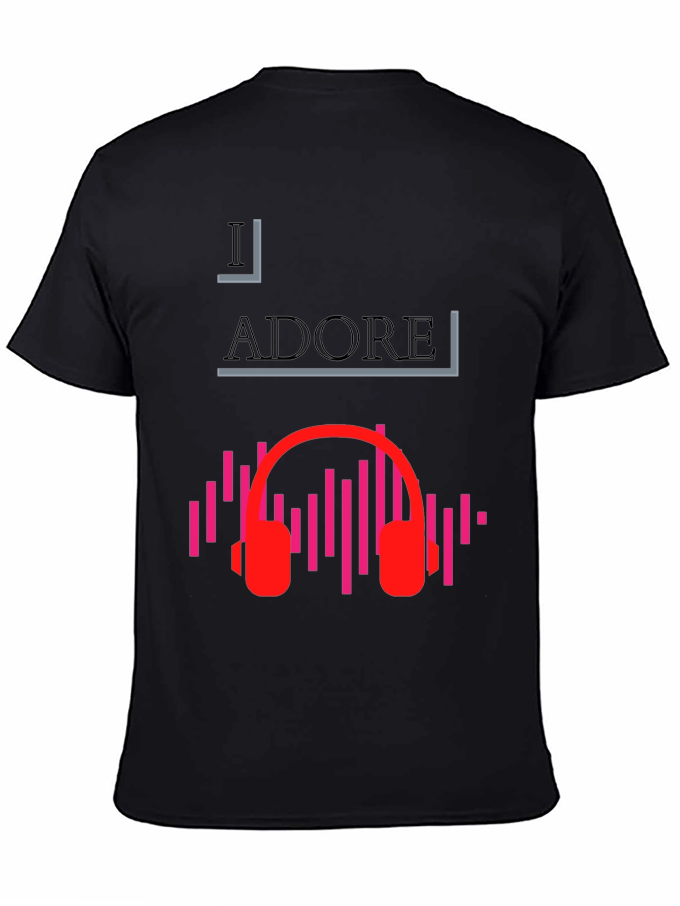 I Adore Music Black Graphic Tee