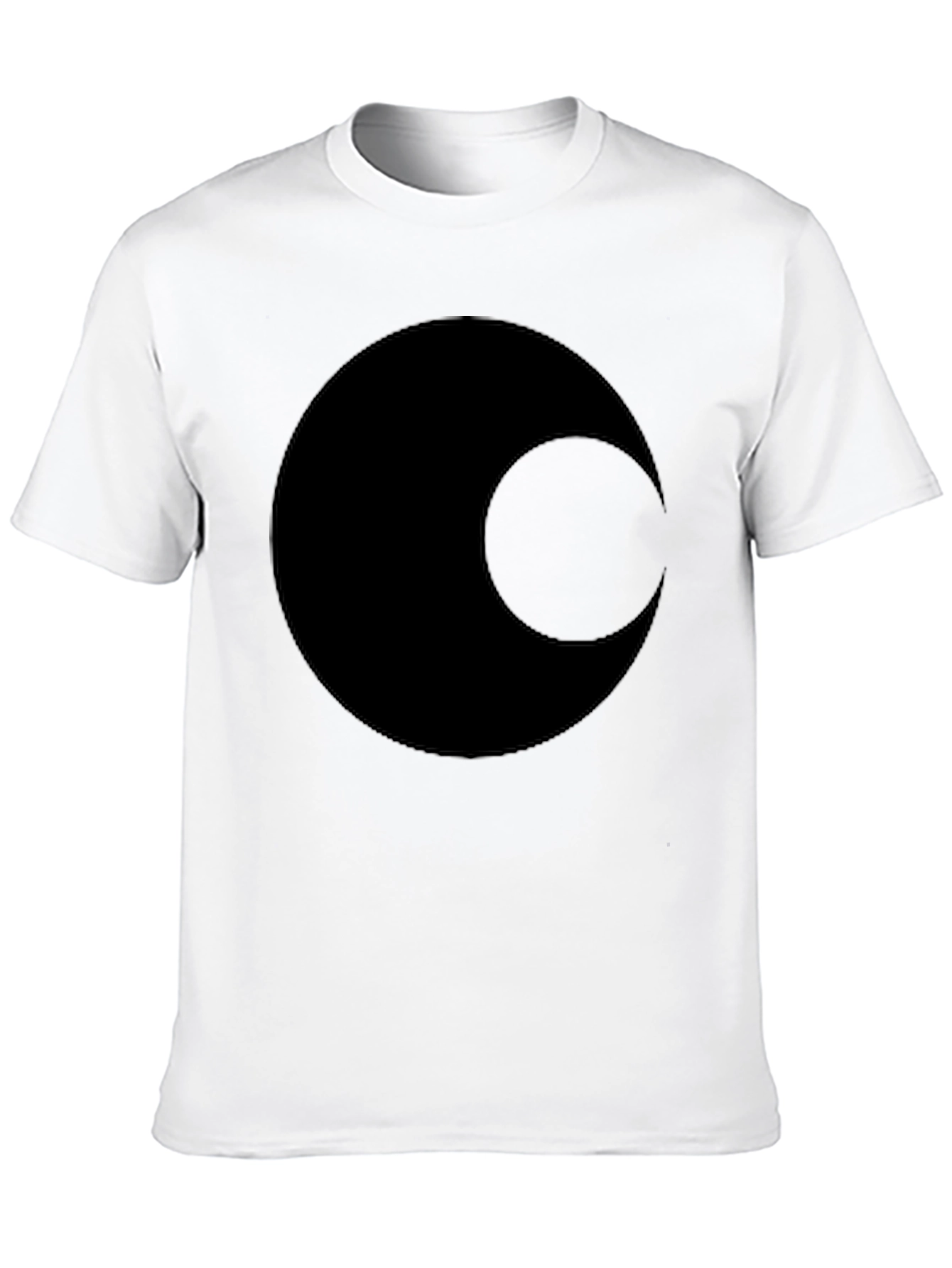Minimalist Eclipse Design Black T-Shirt