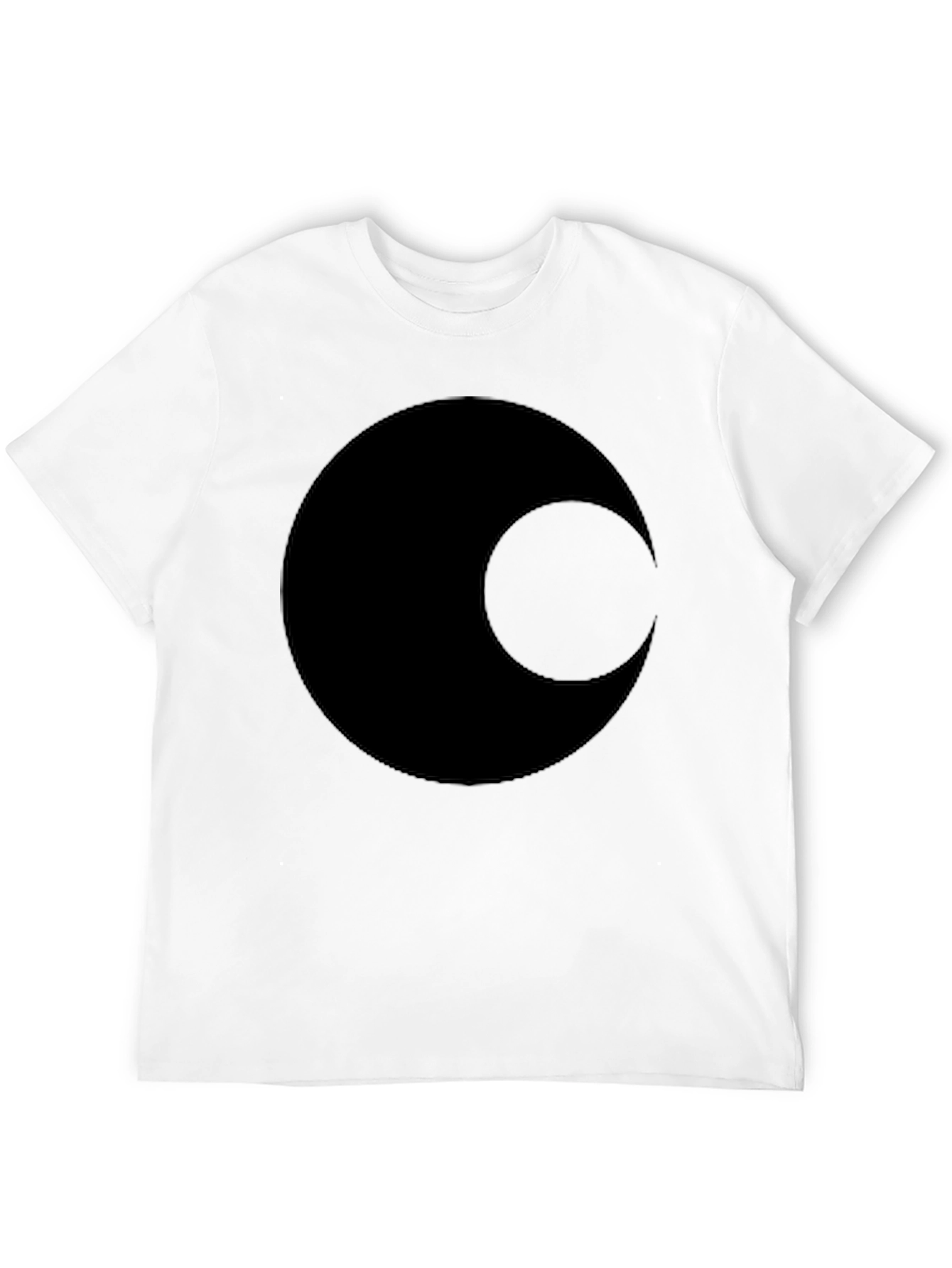 Minimalist Eclipse Design Black T-Shirt