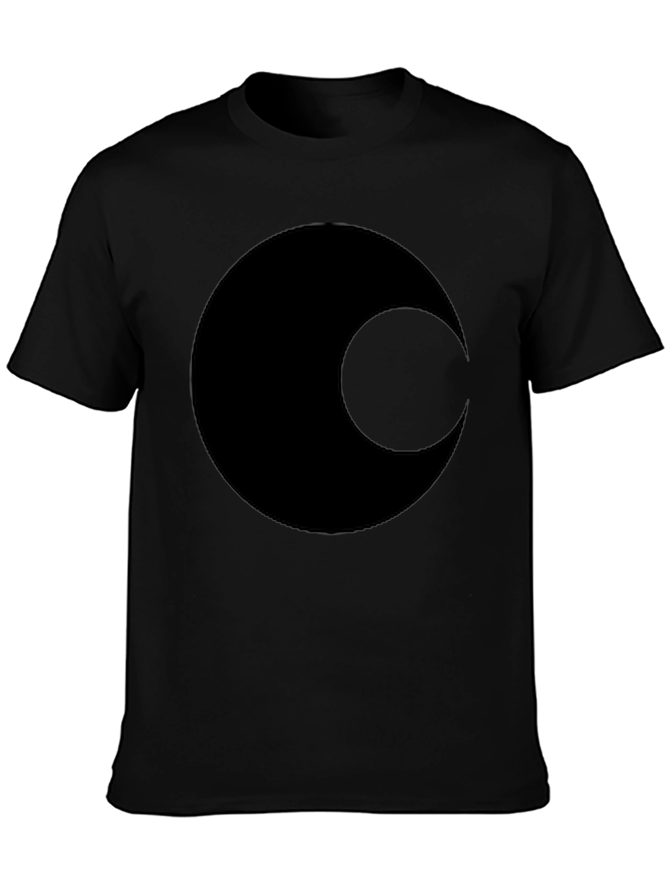 Minimalist Eclipse Design Black T-Shirt