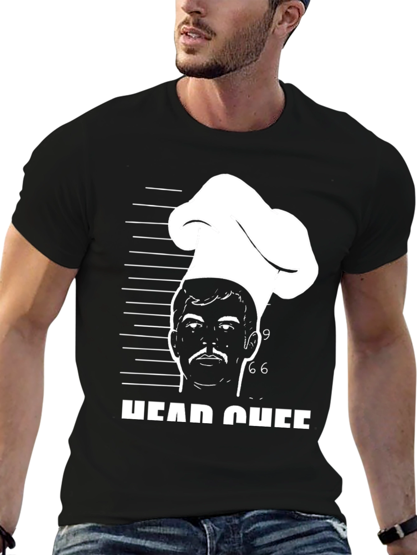 Head Chef Mugshot T-Shirt - Culinary Humor Tee