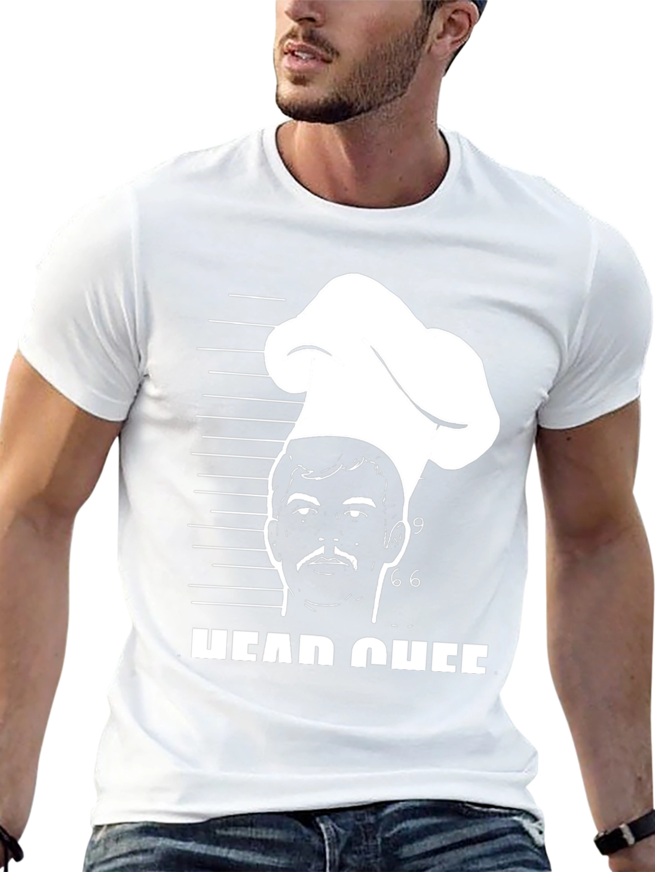 Head Chef Mugshot T-Shirt - Culinary Humor Tee