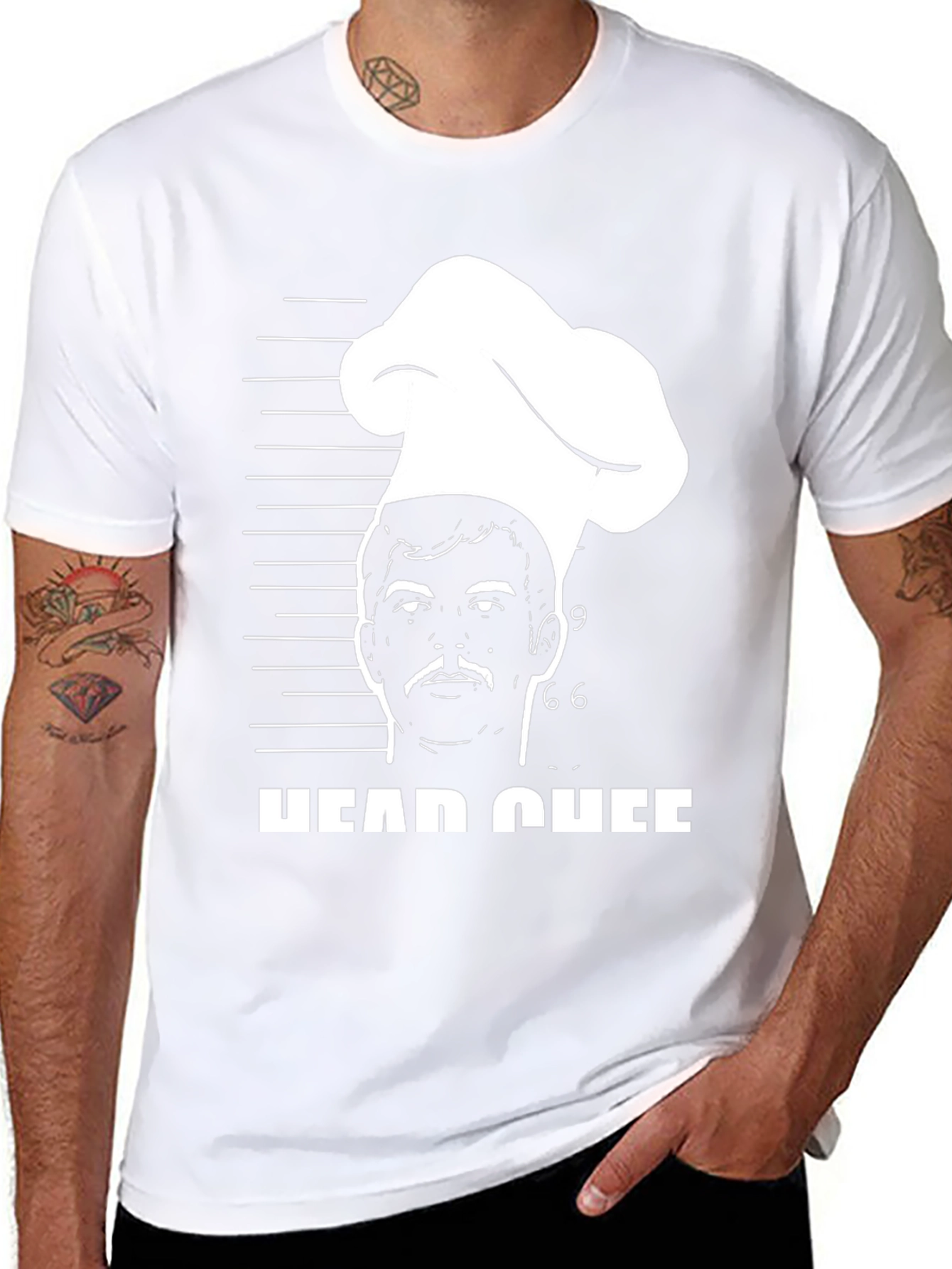 Head Chef Mugshot T-Shirt - Culinary Humor Tee
