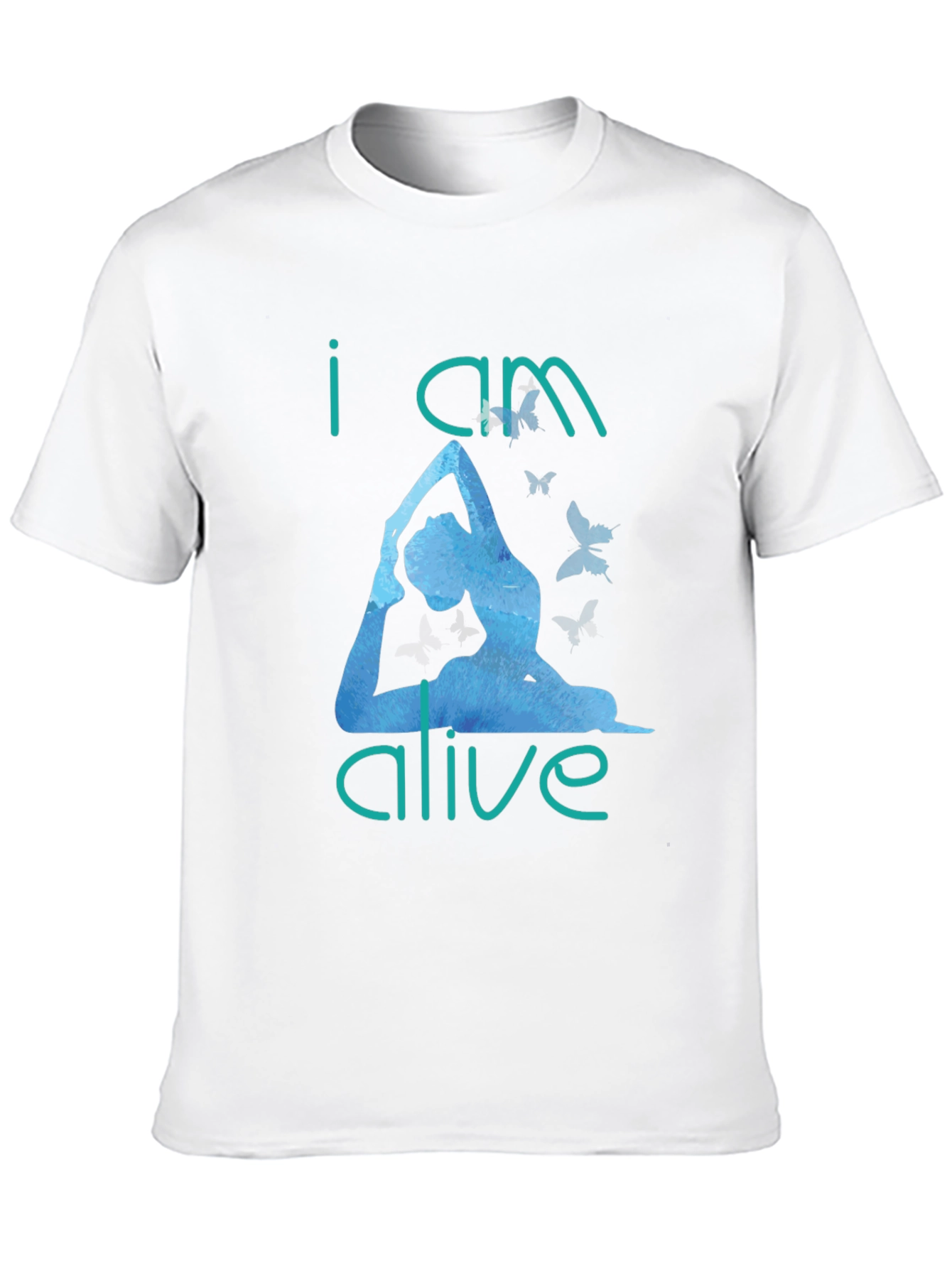 I Am Alive Yoga T-Shirt - Black Cotton Tee