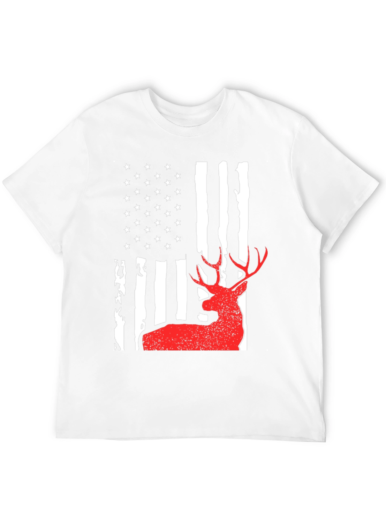 Deer Hunting American Flag Graphic Tee