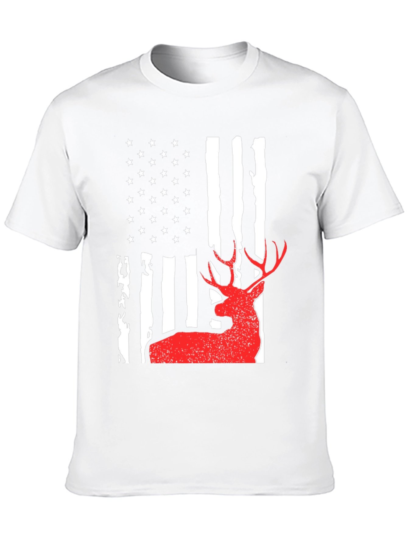 Deer Hunting American Flag Graphic Tee
