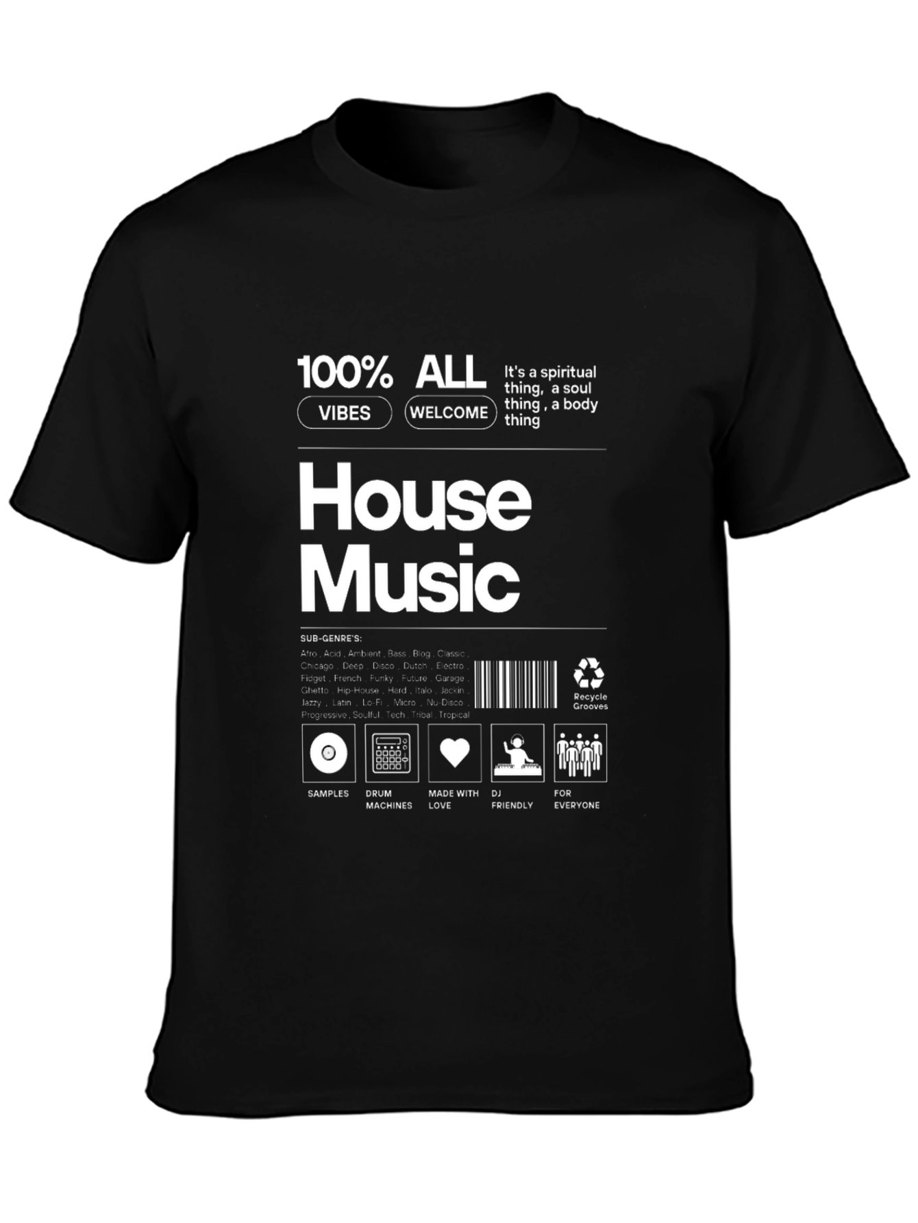 House Music Vibes Graphic T-Shirt