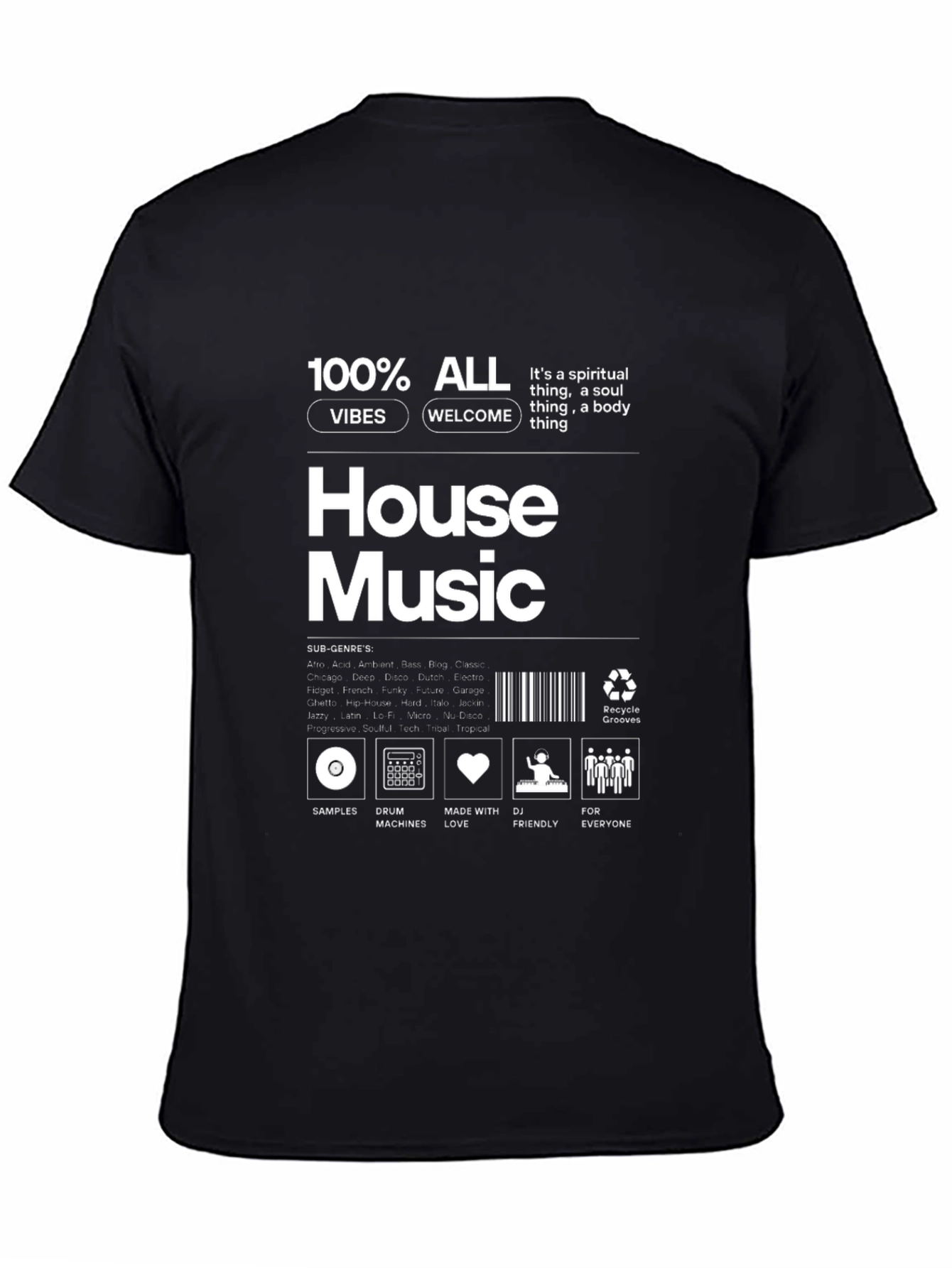 House Music Vibes Graphic T-Shirt