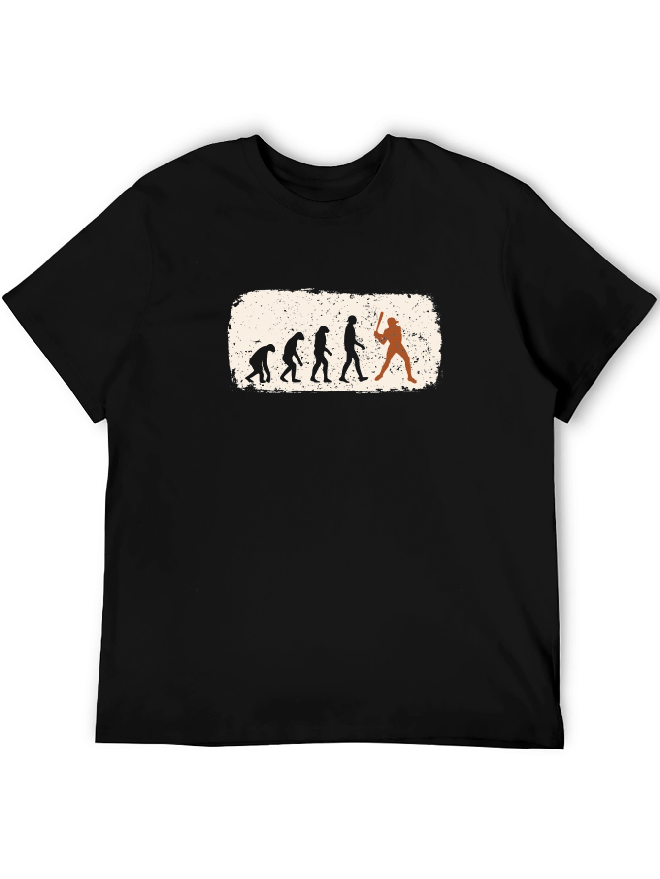 Evolution of Baseball T-Shirt - Black Graphic Tee