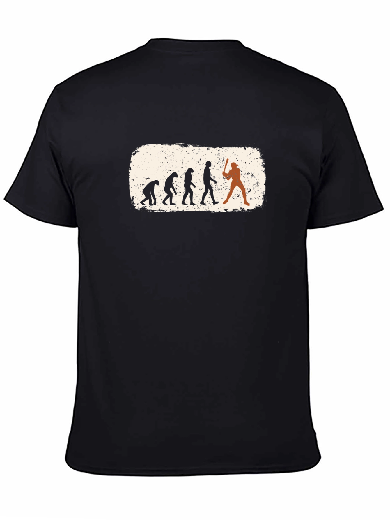 Evolution of Baseball T-Shirt - Black Graphic Tee