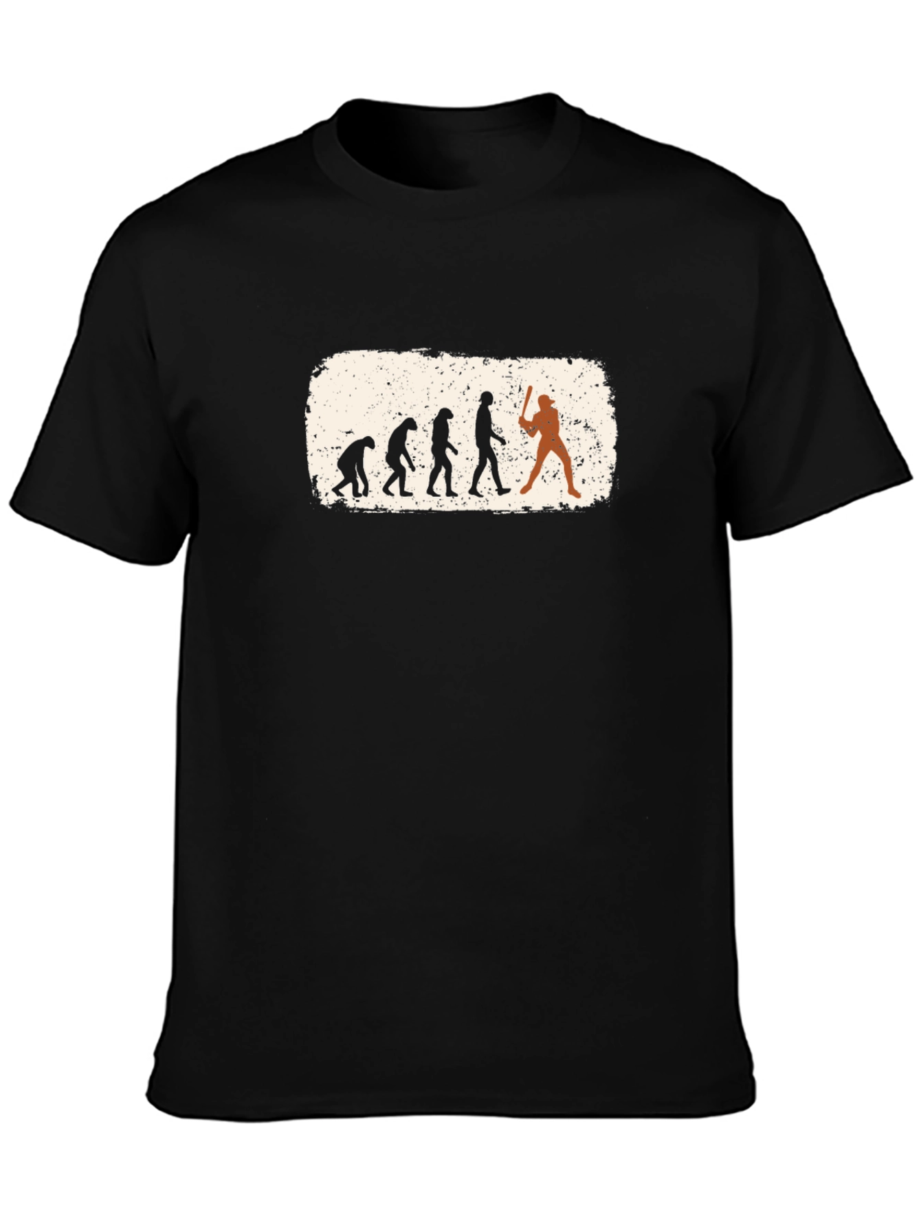 Evolution of Baseball T-Shirt - Black Graphic Tee